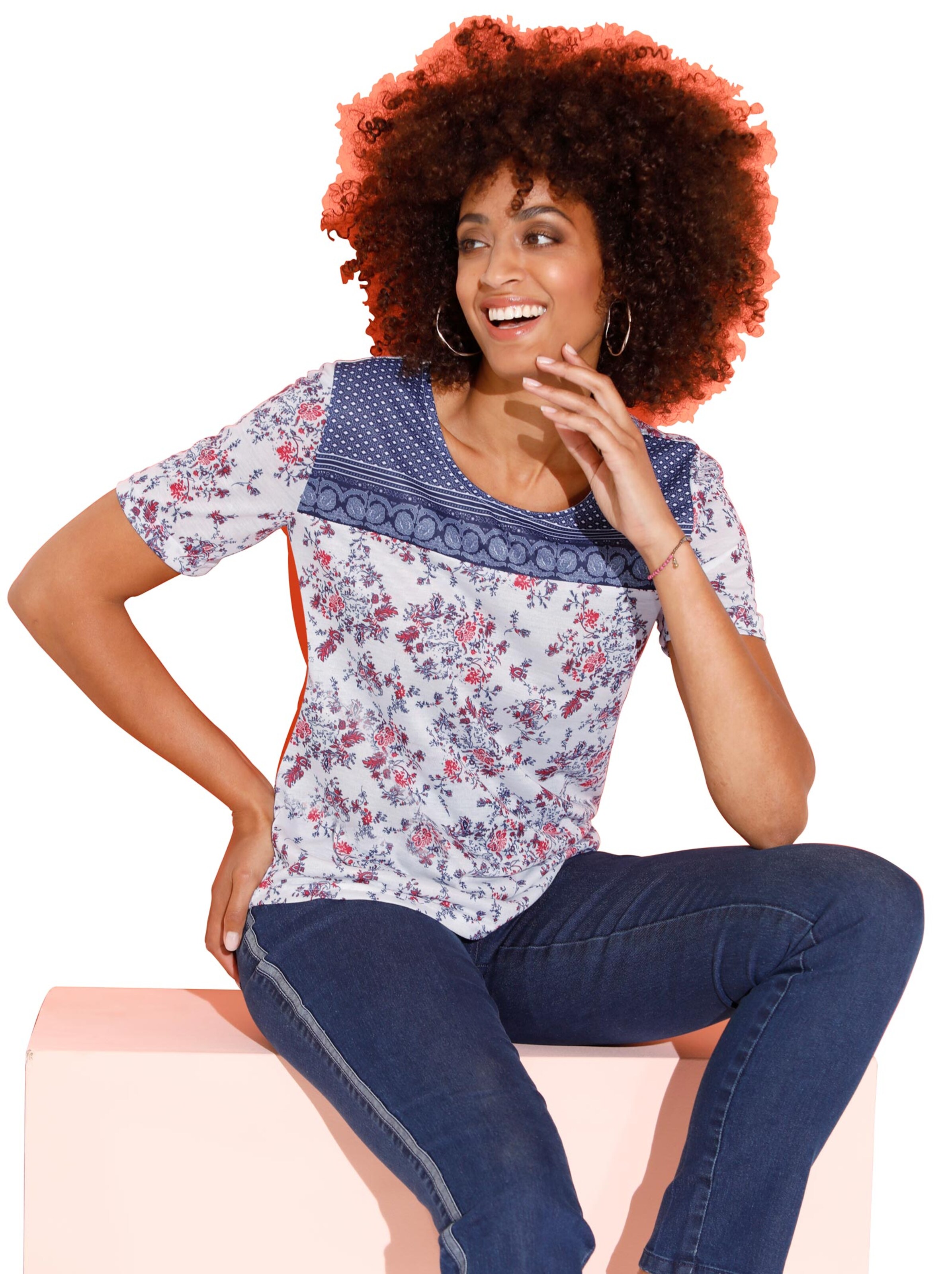 Shirt - weiß-gemustert