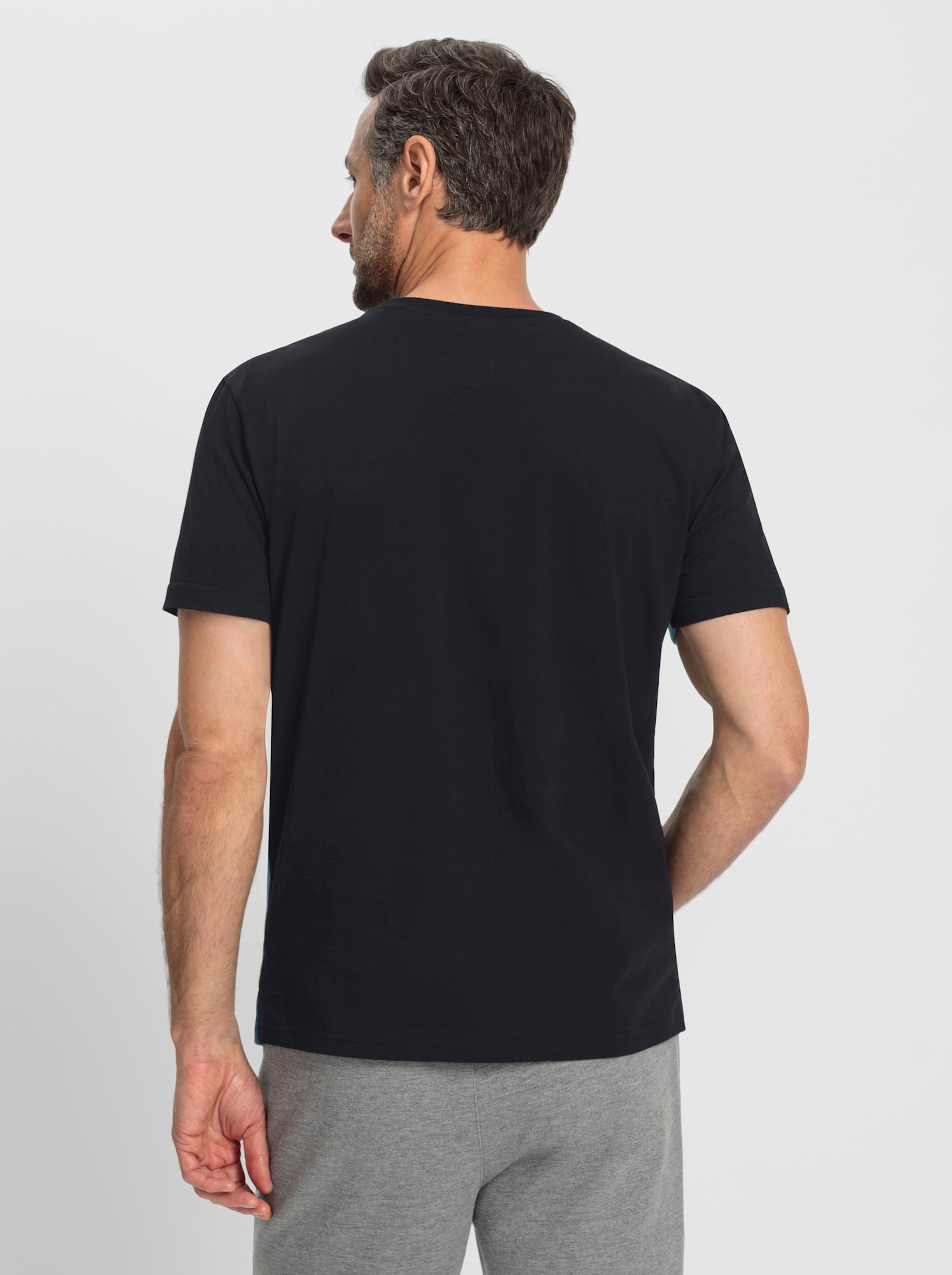 Catamaran Sports Sportshirt met effen rugpand - topaas