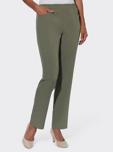 Schlupfhose - khaki-meliert