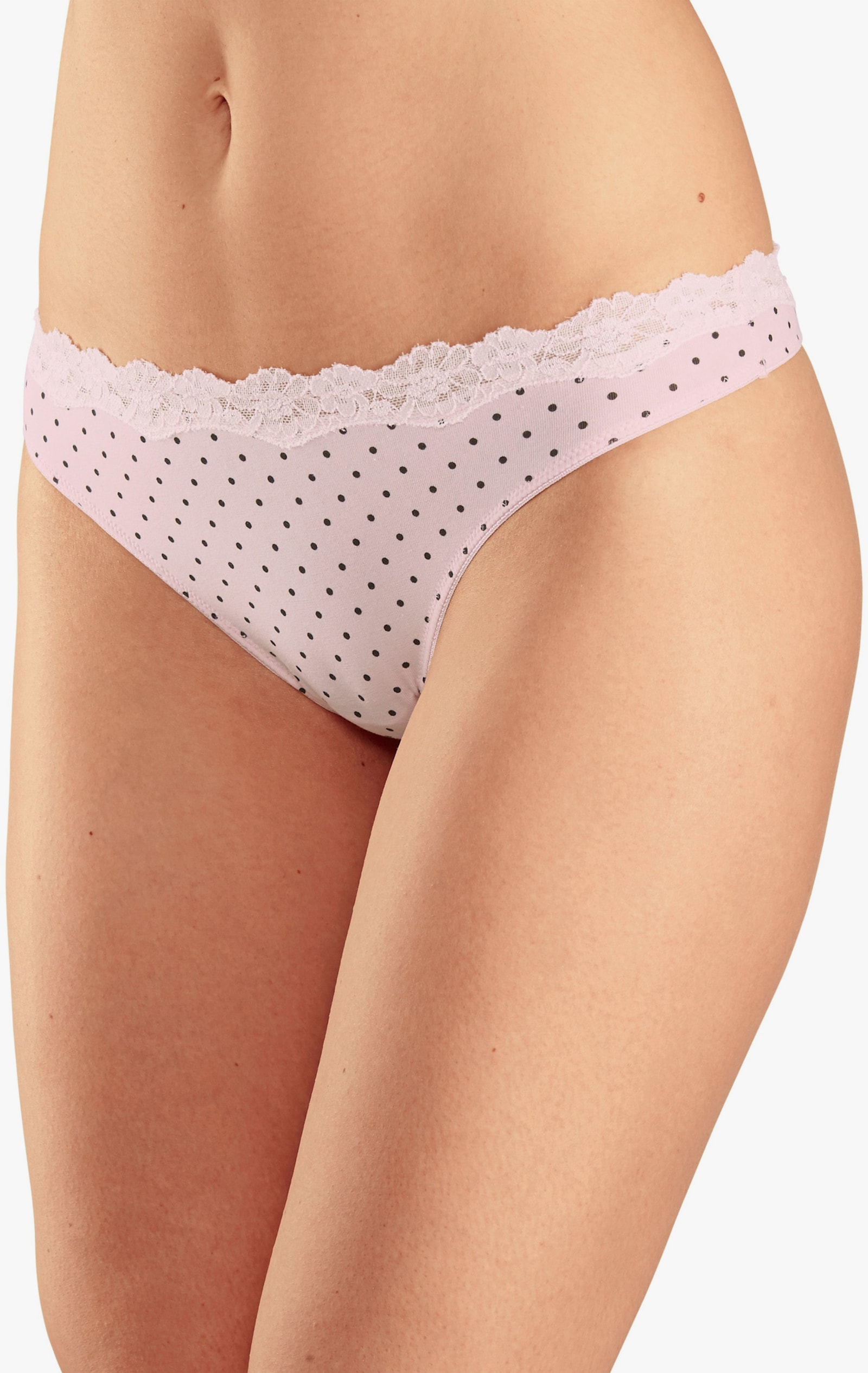 LASCANA String - effen roze, gestippeld/gestreept, gestreept