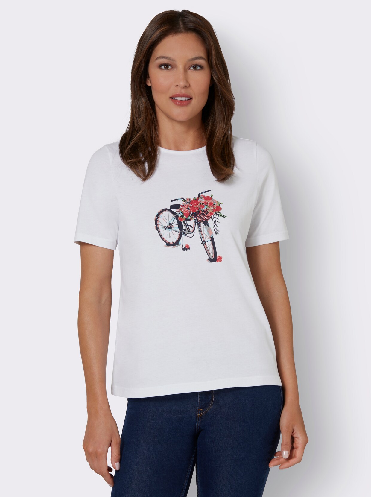 Shirt met korte mouwen - wit/rood