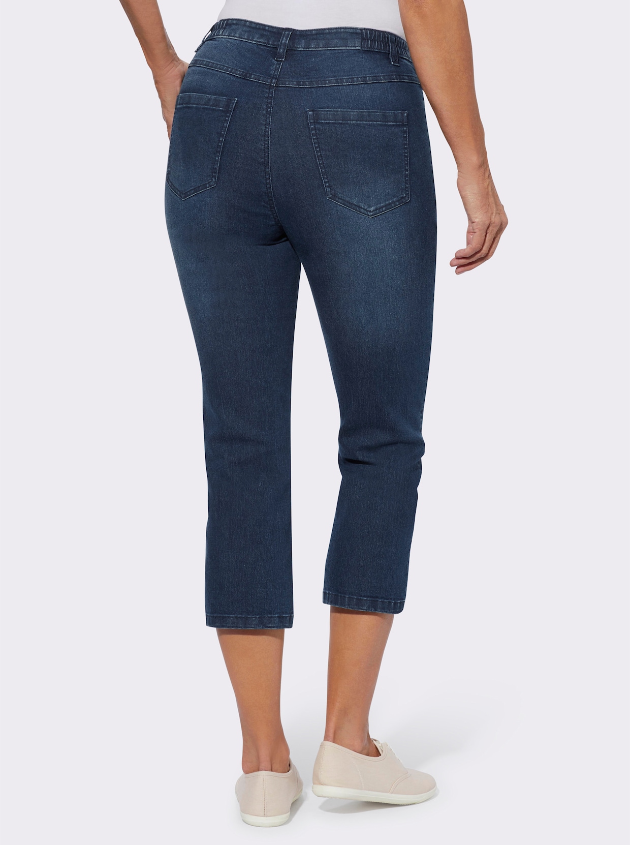 3/4-Jeans - blue-stone-washed