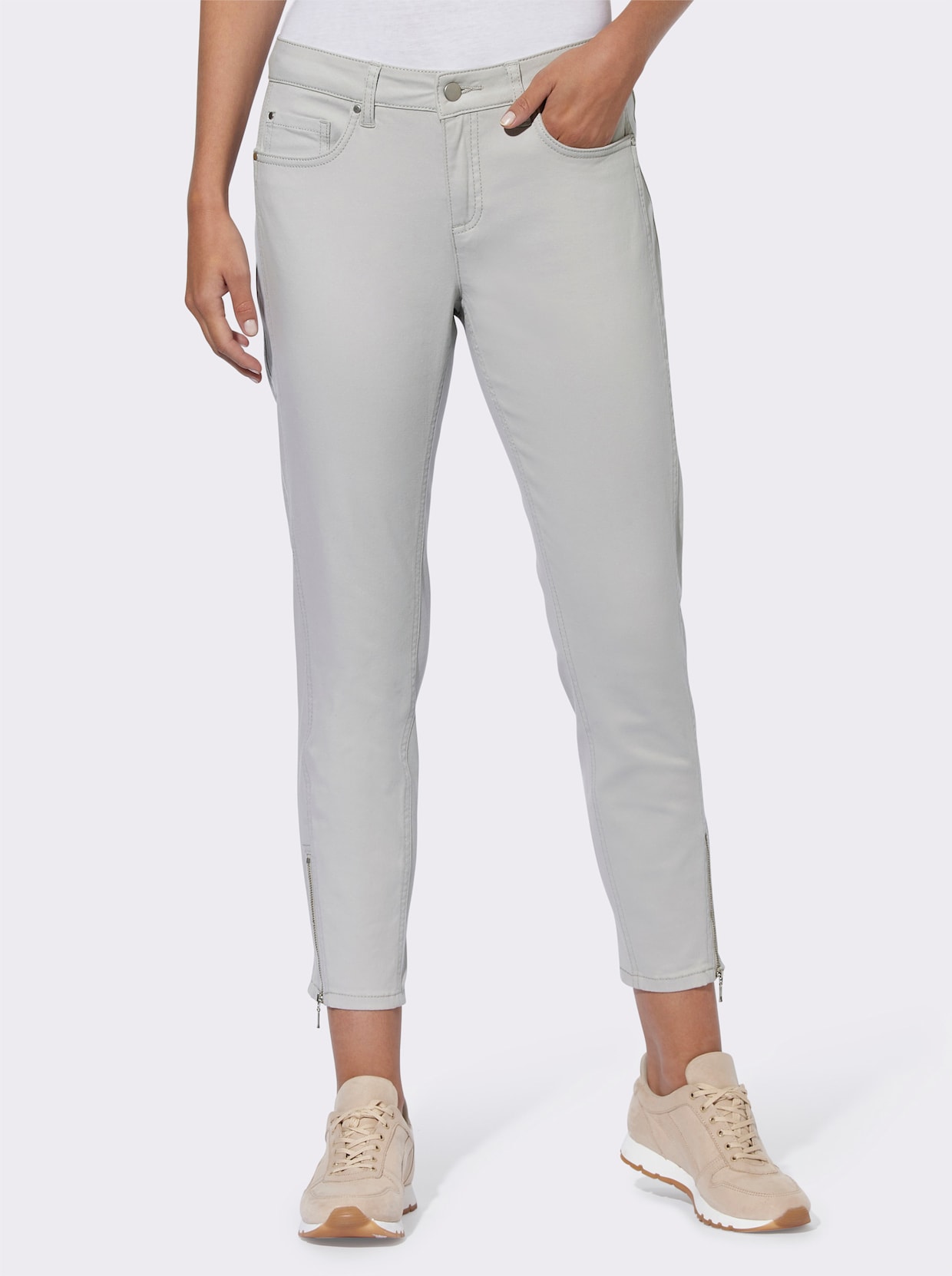 heine 5-Pocket-Hose - hellgrau