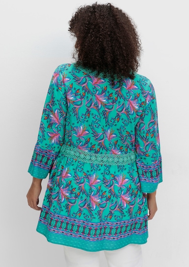 sheego by Joe Browns Longbluse - aqua-gemustert