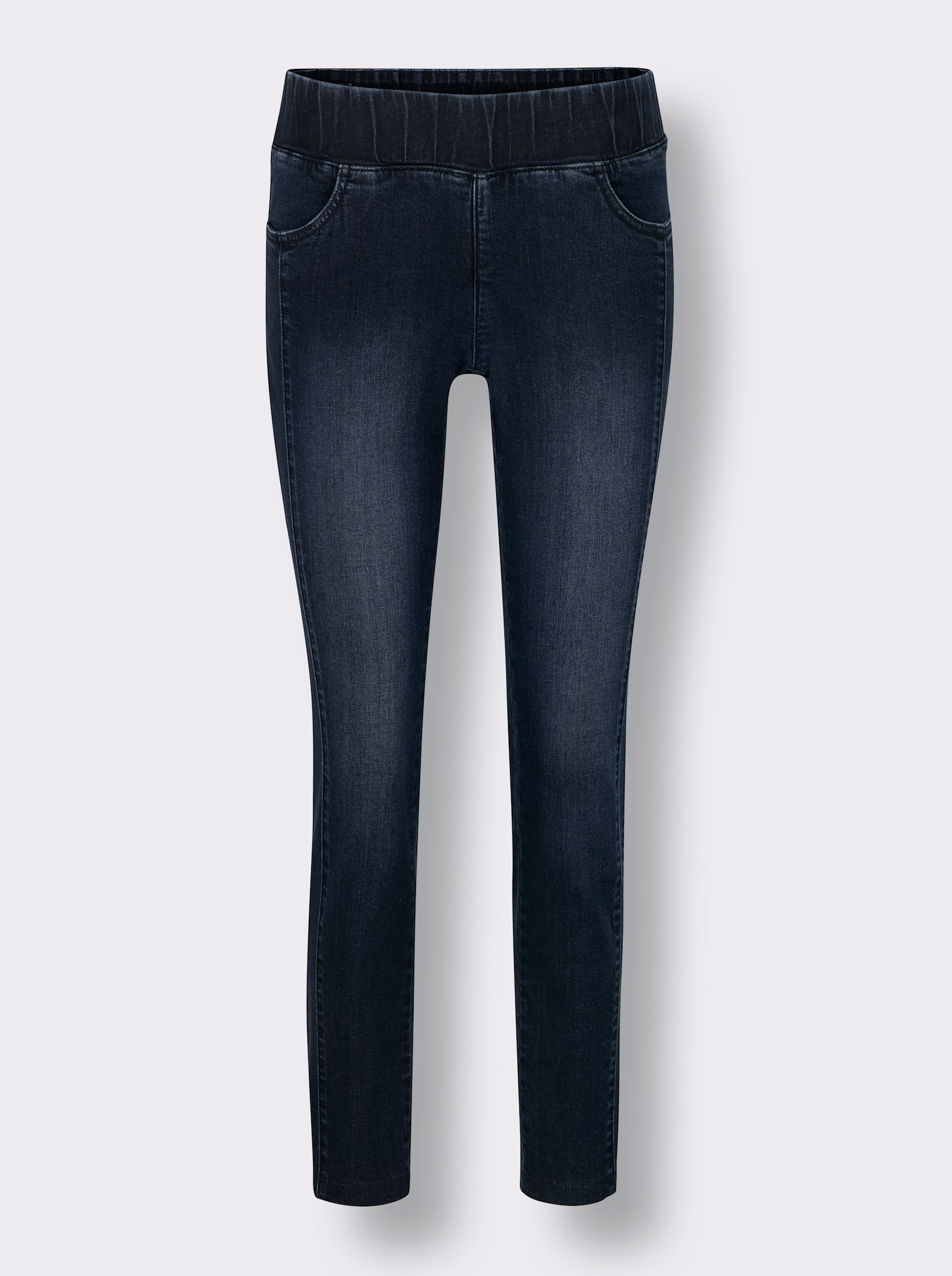 CREATION L PREMIUM Schlupfjeans mit Taschen-Stickerei - dark blue