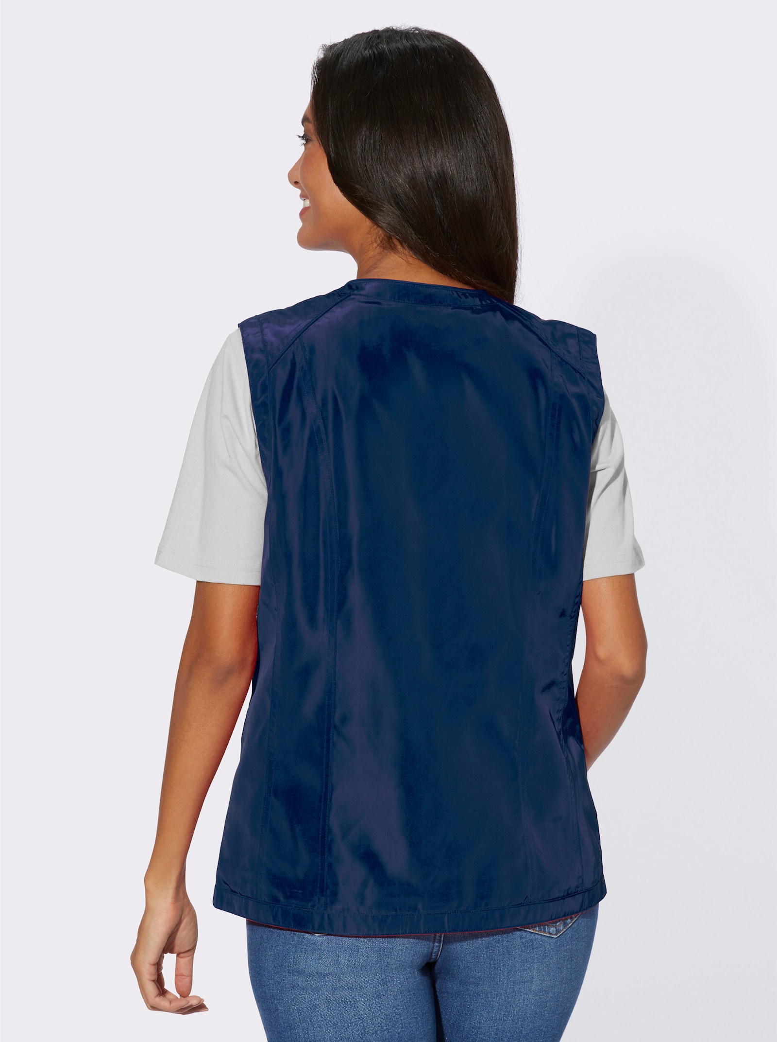 Weste im dezenten Glanz - marine