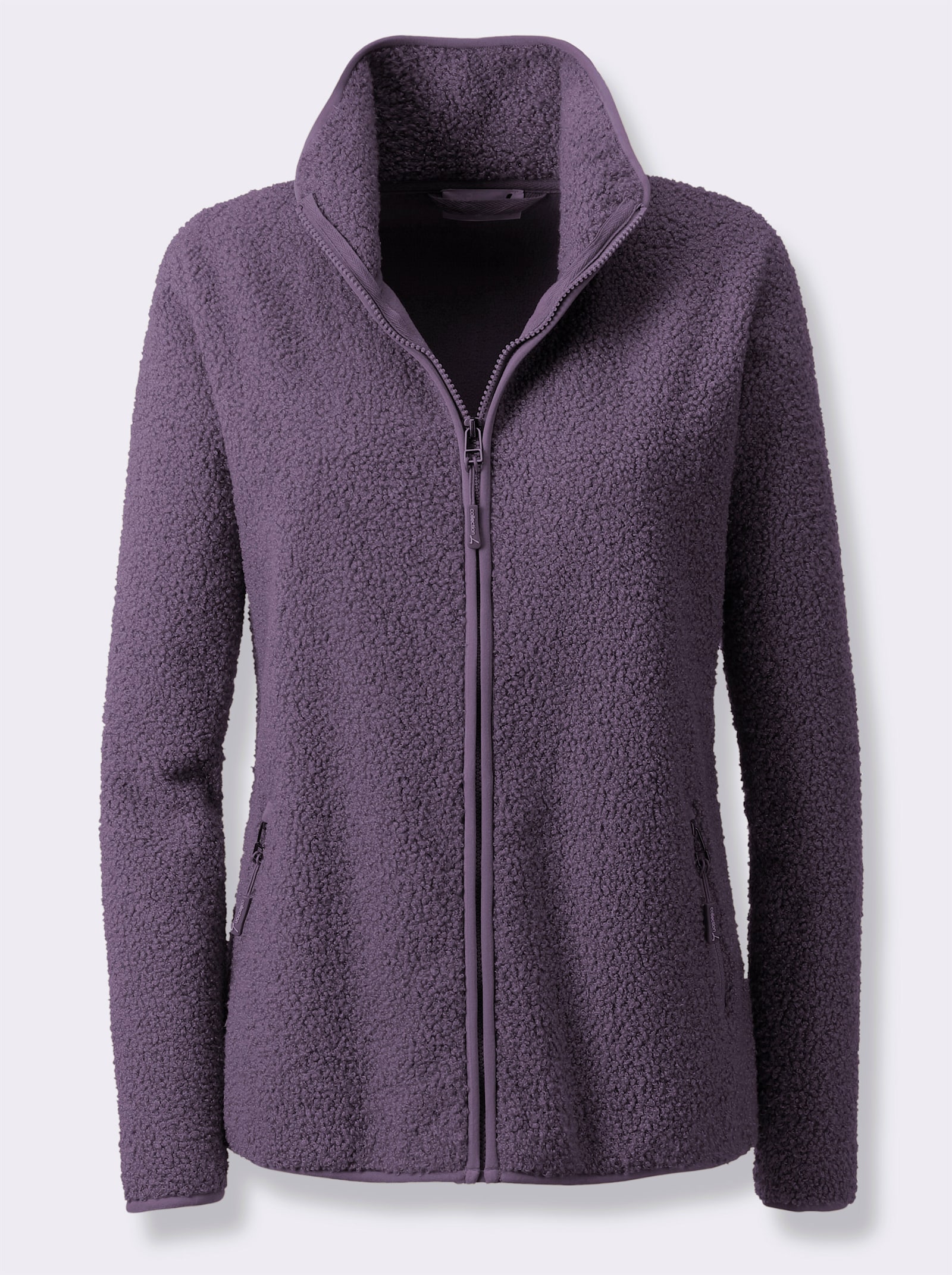 Fleecejacke mit Reißverschluss-Taschen - feige