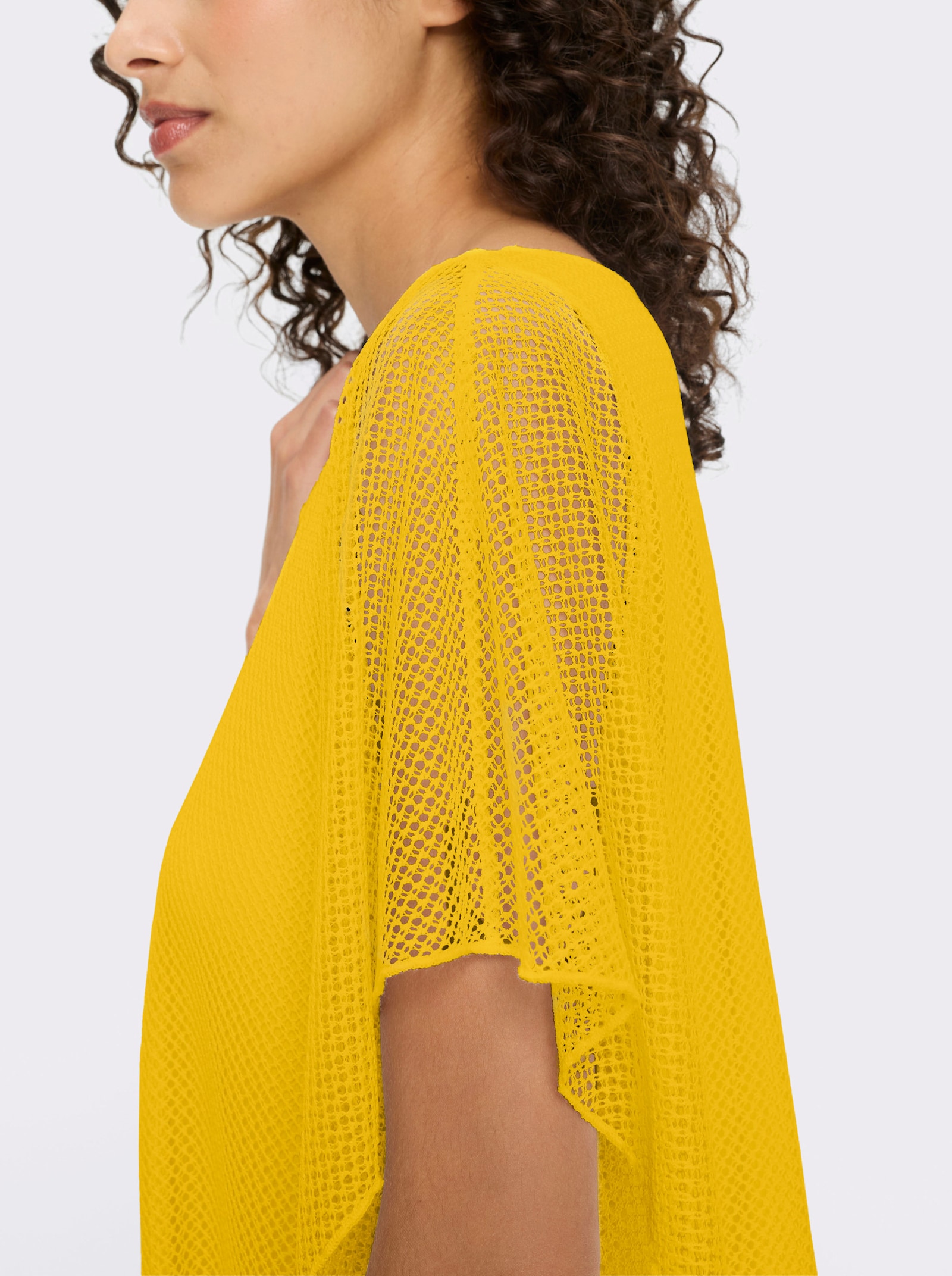 heine Kurzarmshirt im Poncho-Stil - sonnengelb