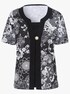 Shirt - schwarz-weiß-gemustert