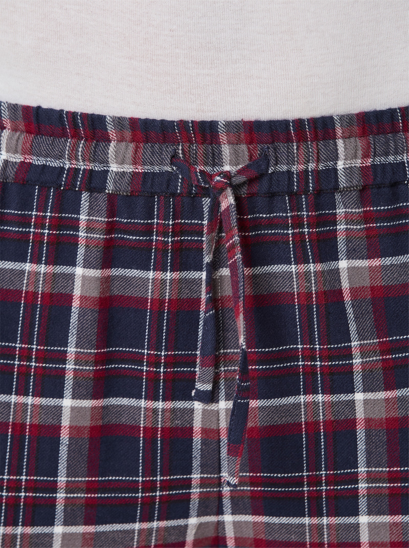 wäschepur men Hose lang - marine-dunkelrot-kariert