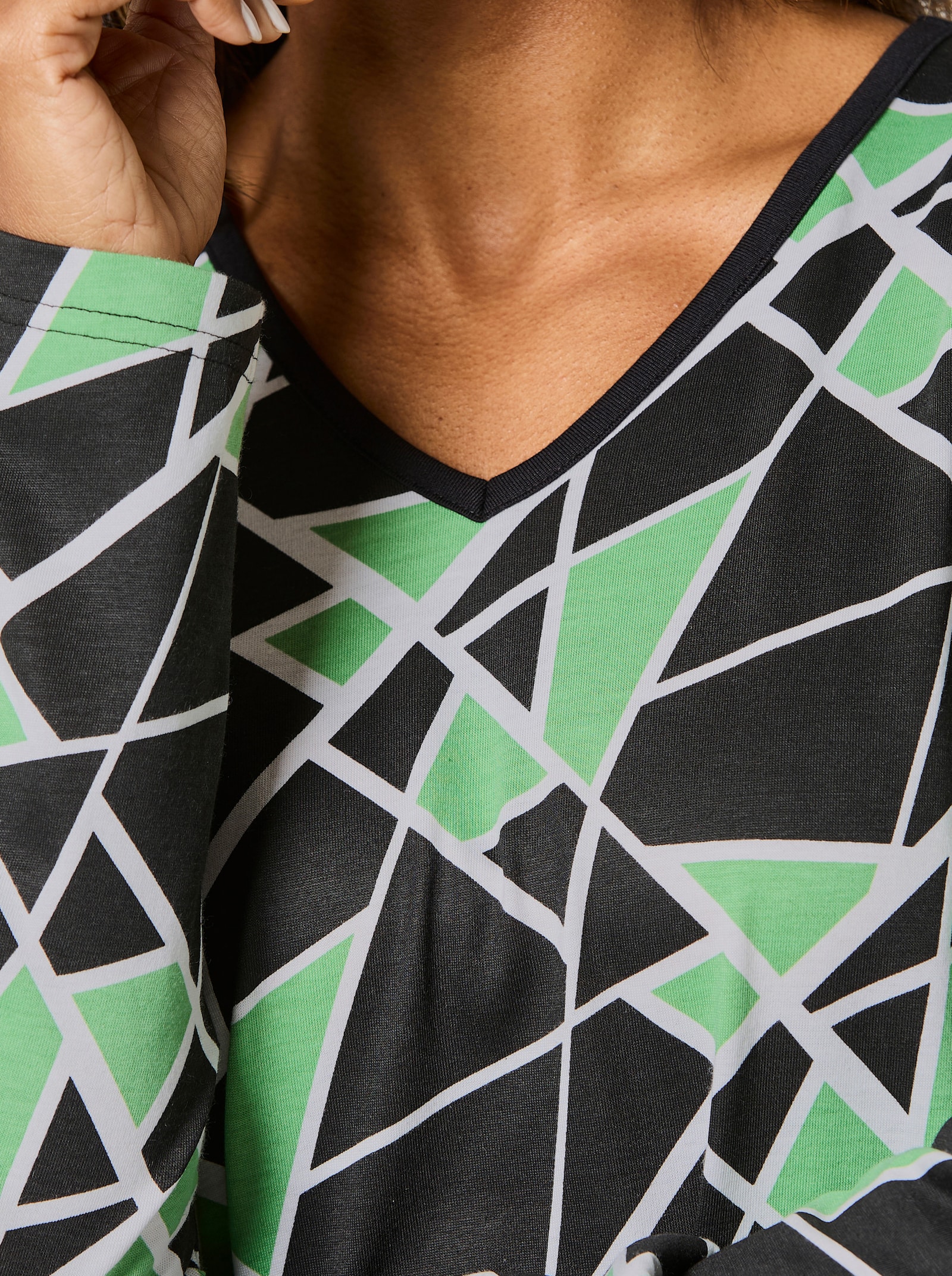 wäschepur Sleepshirt mit Grafik-Print - apfel-schwarz-bedruckt
