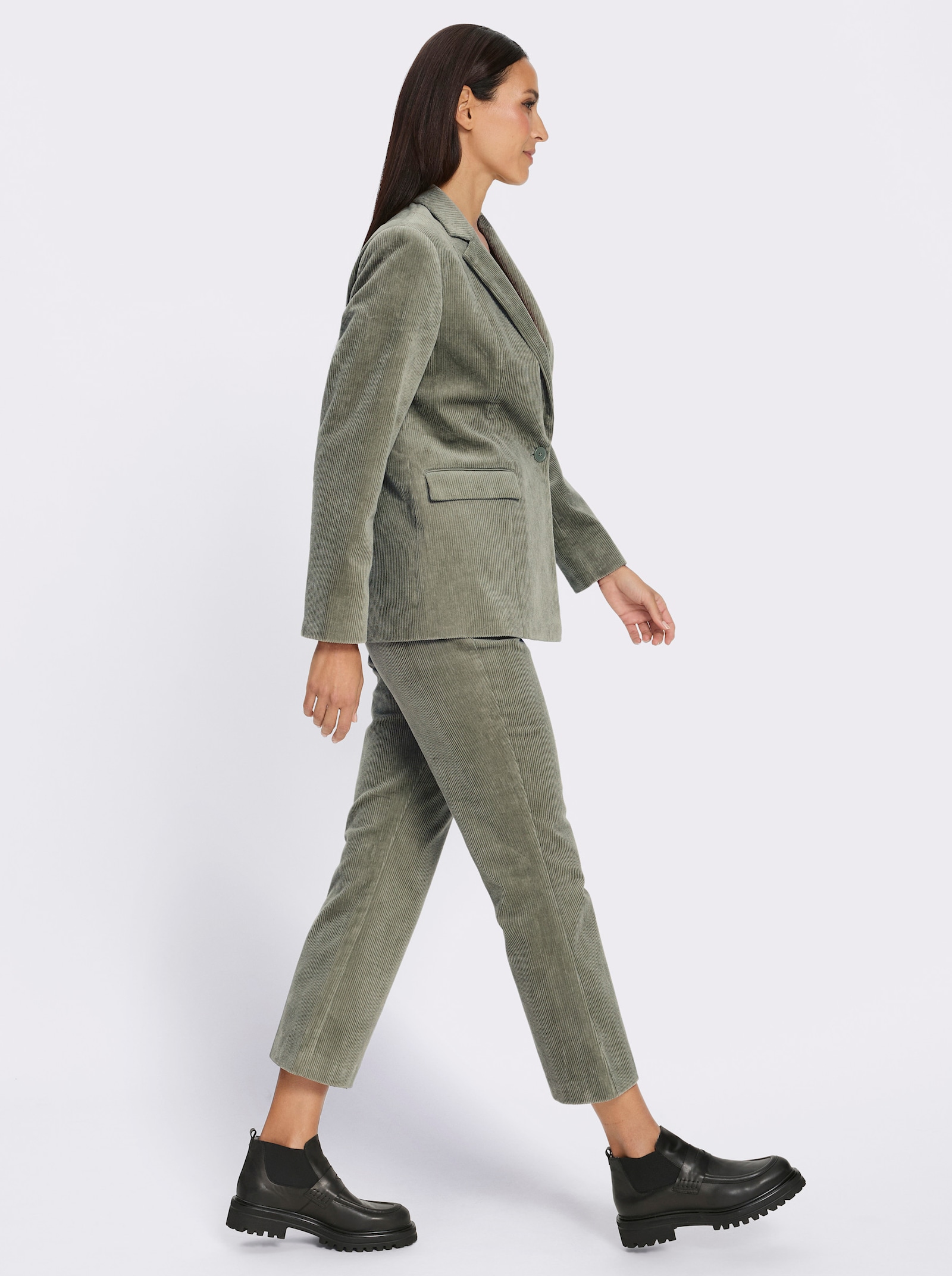 heine Anzug aus Cord - khaki