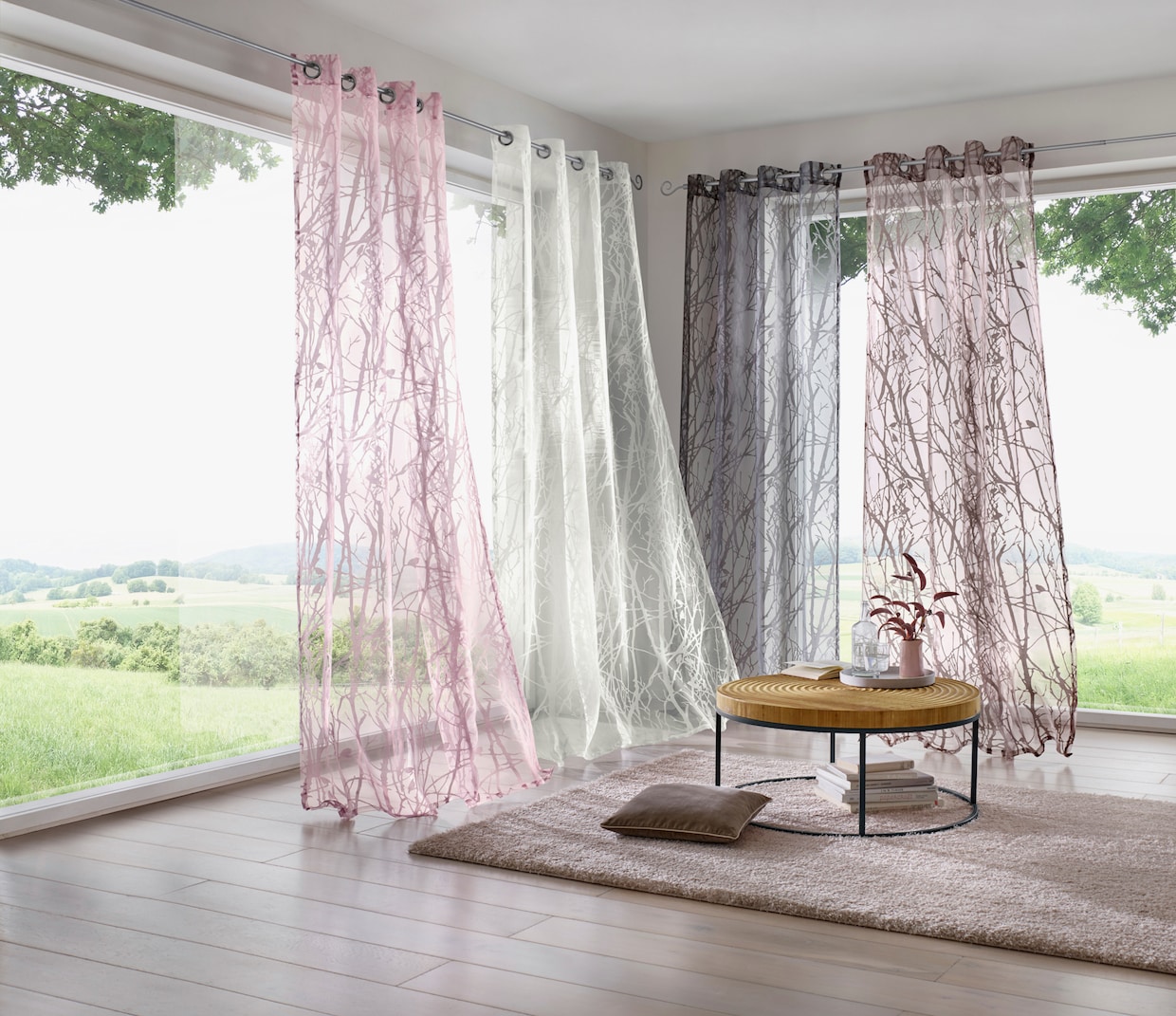 heine home Decor. vitrage - mauve