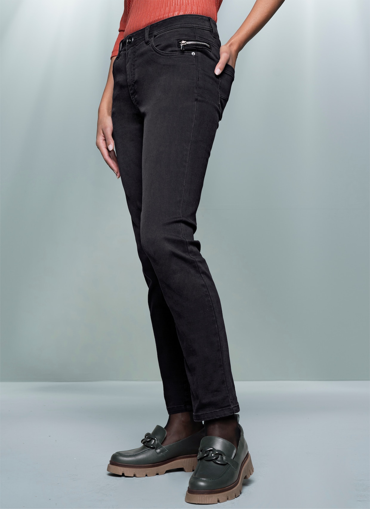 heine 5-pocket jeans - black denim
