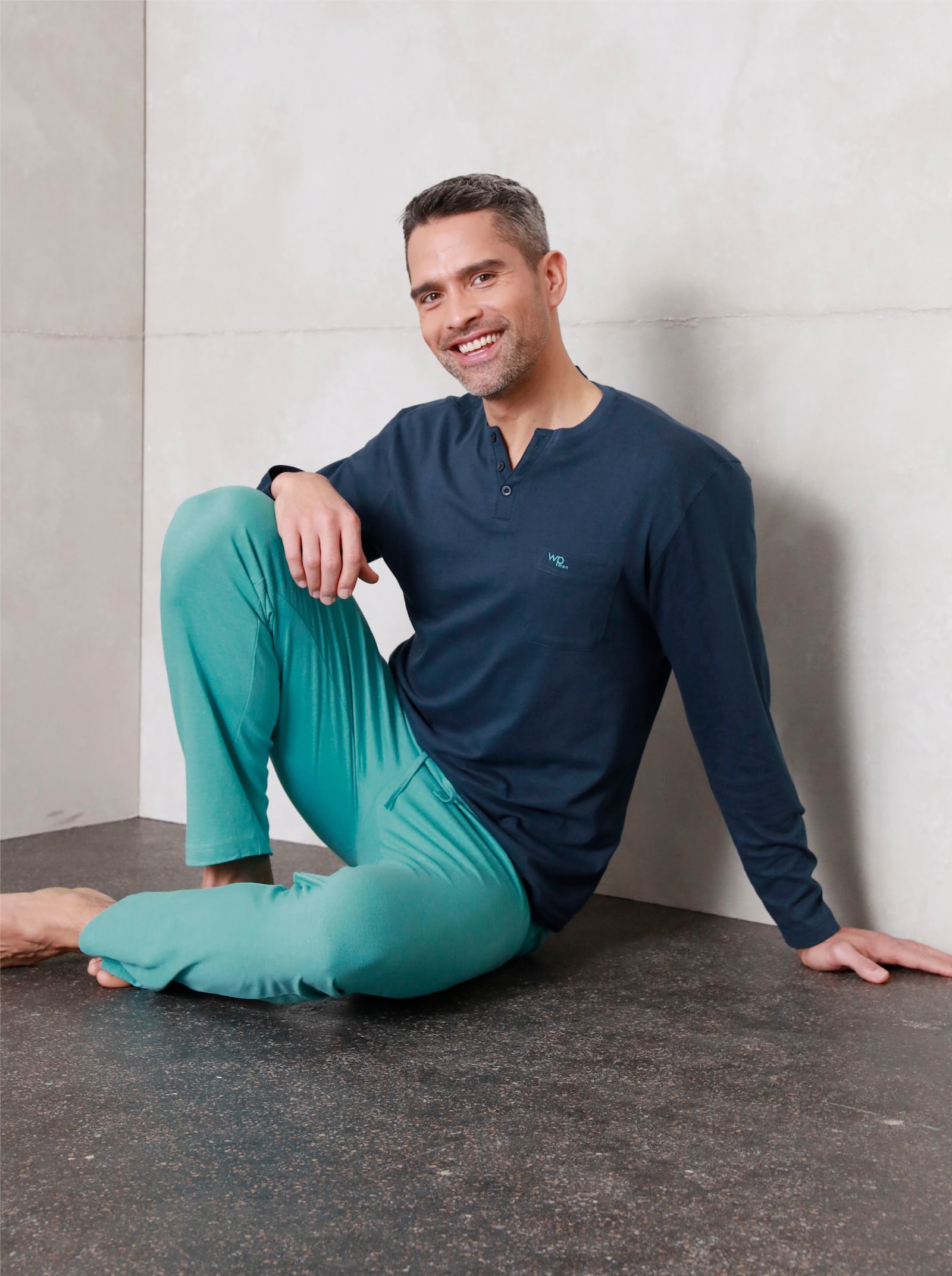 wäschepur men Horný diel pyžama - tmavomodrá