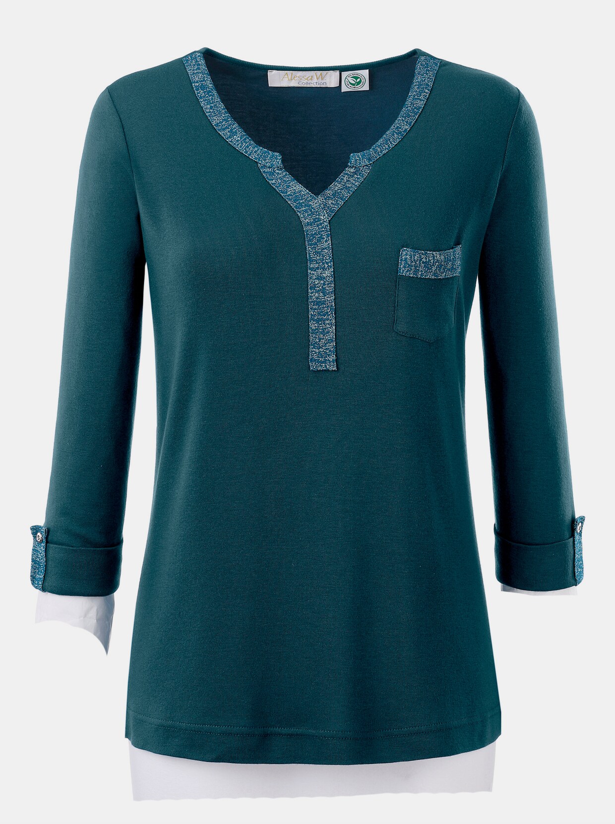 3/4-Arm-Shirt - petrol