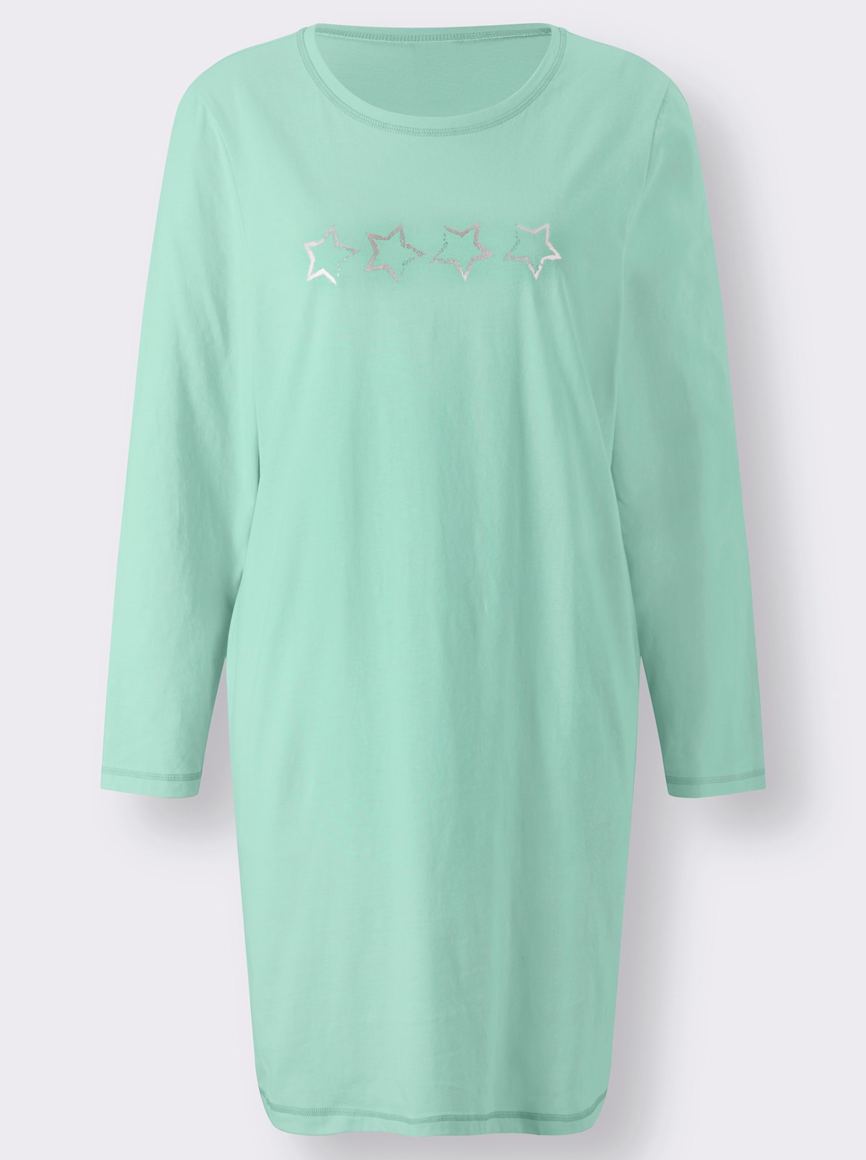 wäschepur Langarm-Sleepshirts - mint + mint-gestreift