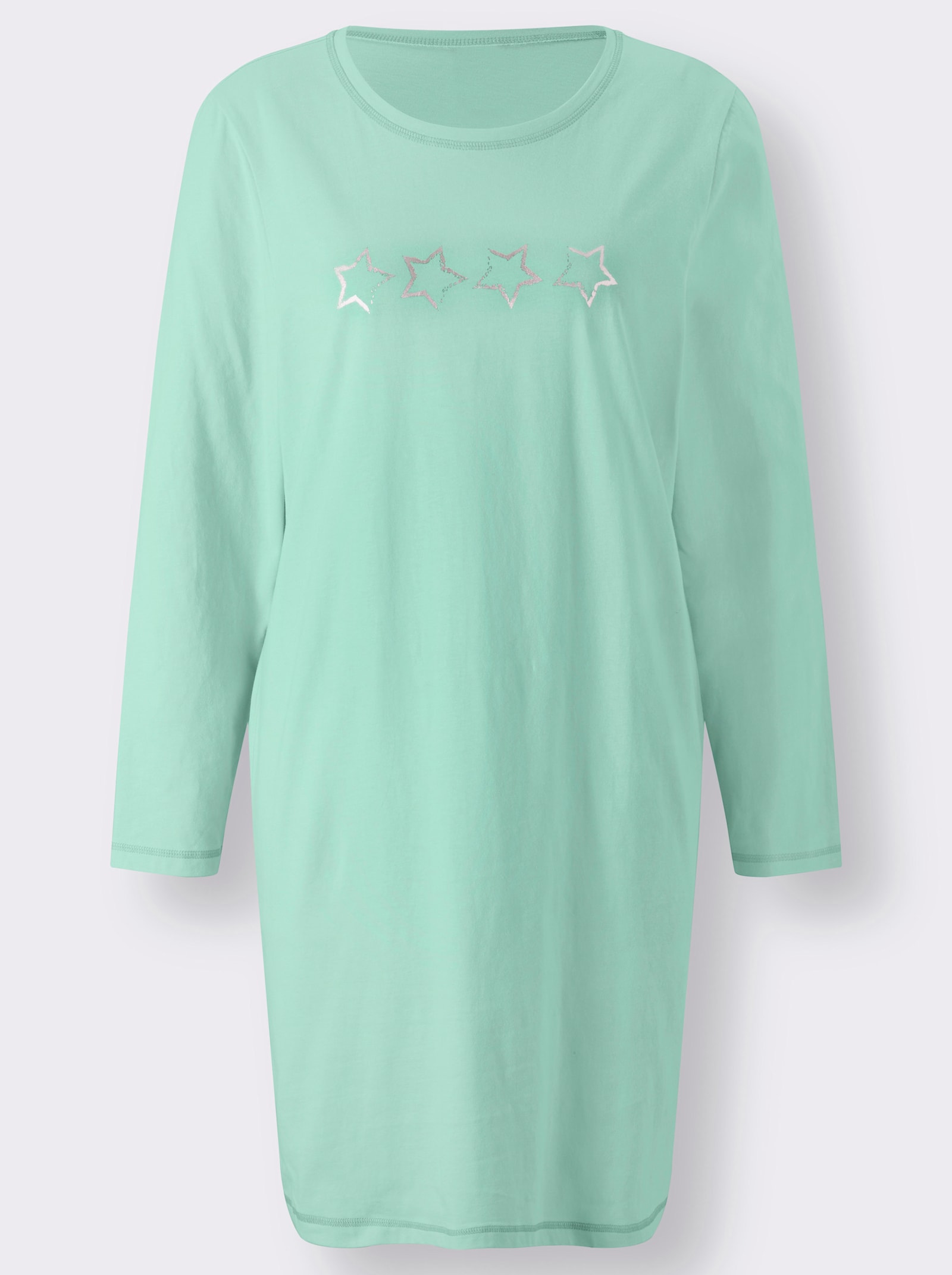 wäschepur Langarm Sleepshirts - mint + mint-gestreift