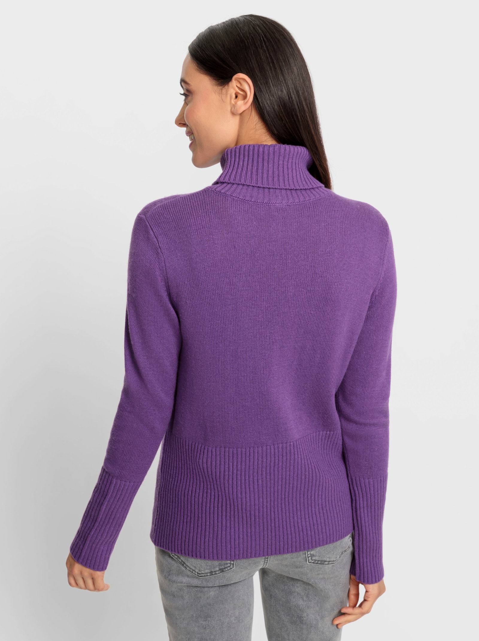 heine Rollkragenpullover mit 20% Kaschmir - lila