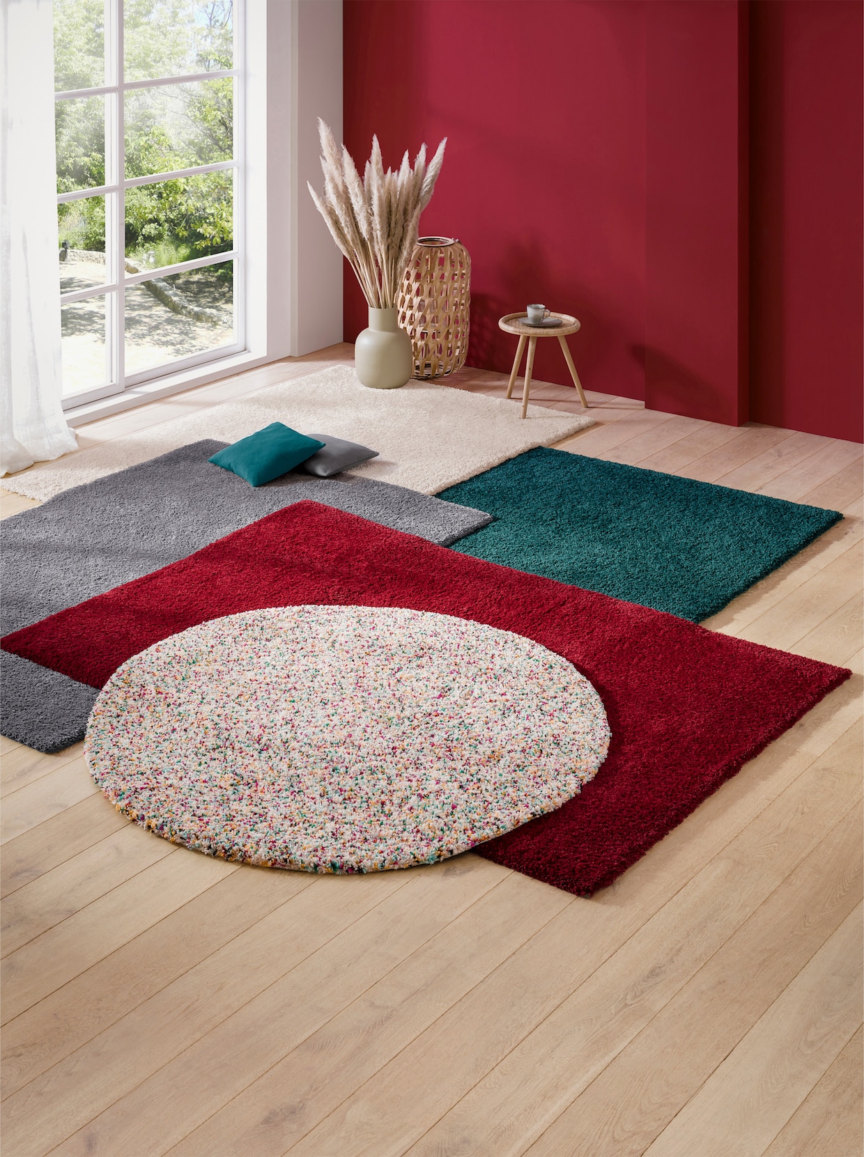 heine home Tapijt - wijnrood