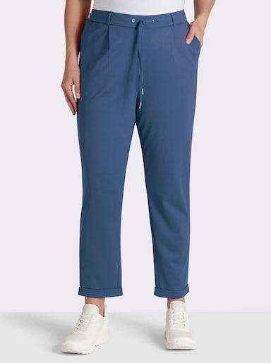Jogg Pants in Interlock-Qualität - jeansblau