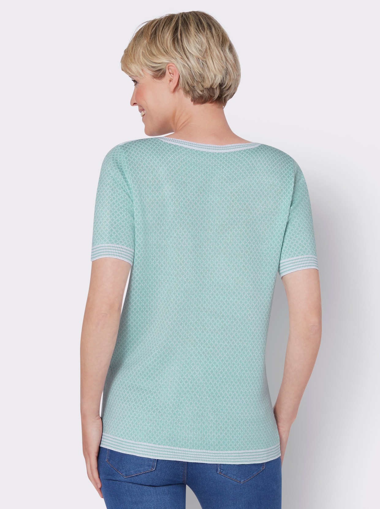 Pullover met korte mouwen - mint