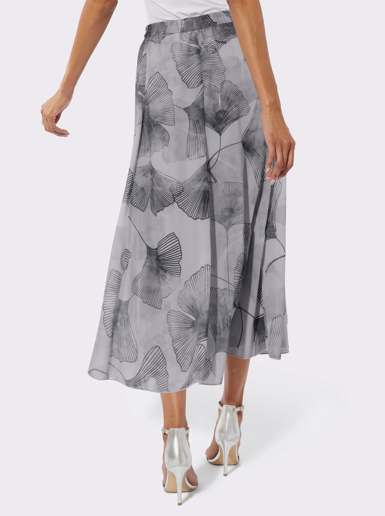 Webrock in Bahnenform - hellgrau-bedruckt