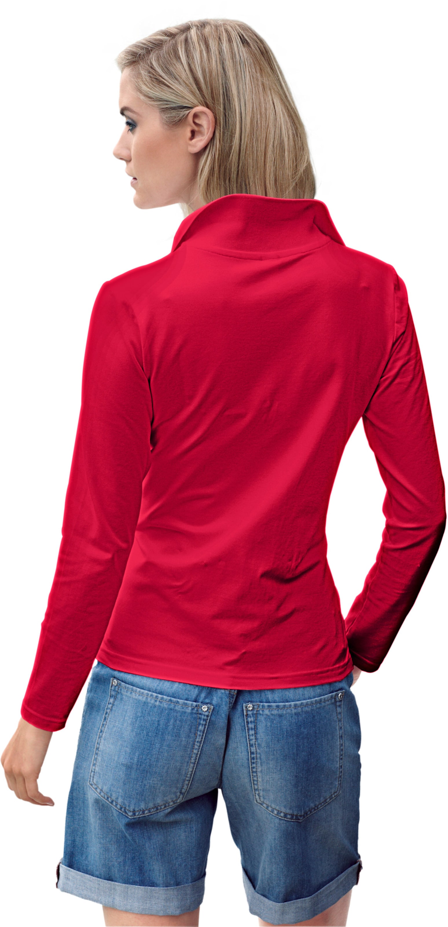 Langarm günstig Kaufen-Poloshirt in rot von heine. Poloshirt in rot von heine <![CDATA[Poloshirt Klassischer Langarm-Polo. Tolles Basic, ob solo oder als Kombipartner. Figurnahe, leicht taillierte Form. Herrlich weiche, sommerliche Pikee-Qualität.]]>. 
