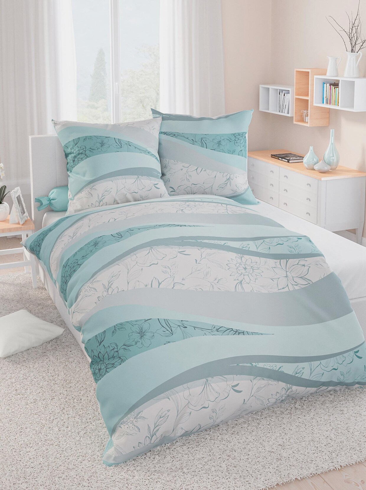 Biberna Linge de lit - menthe