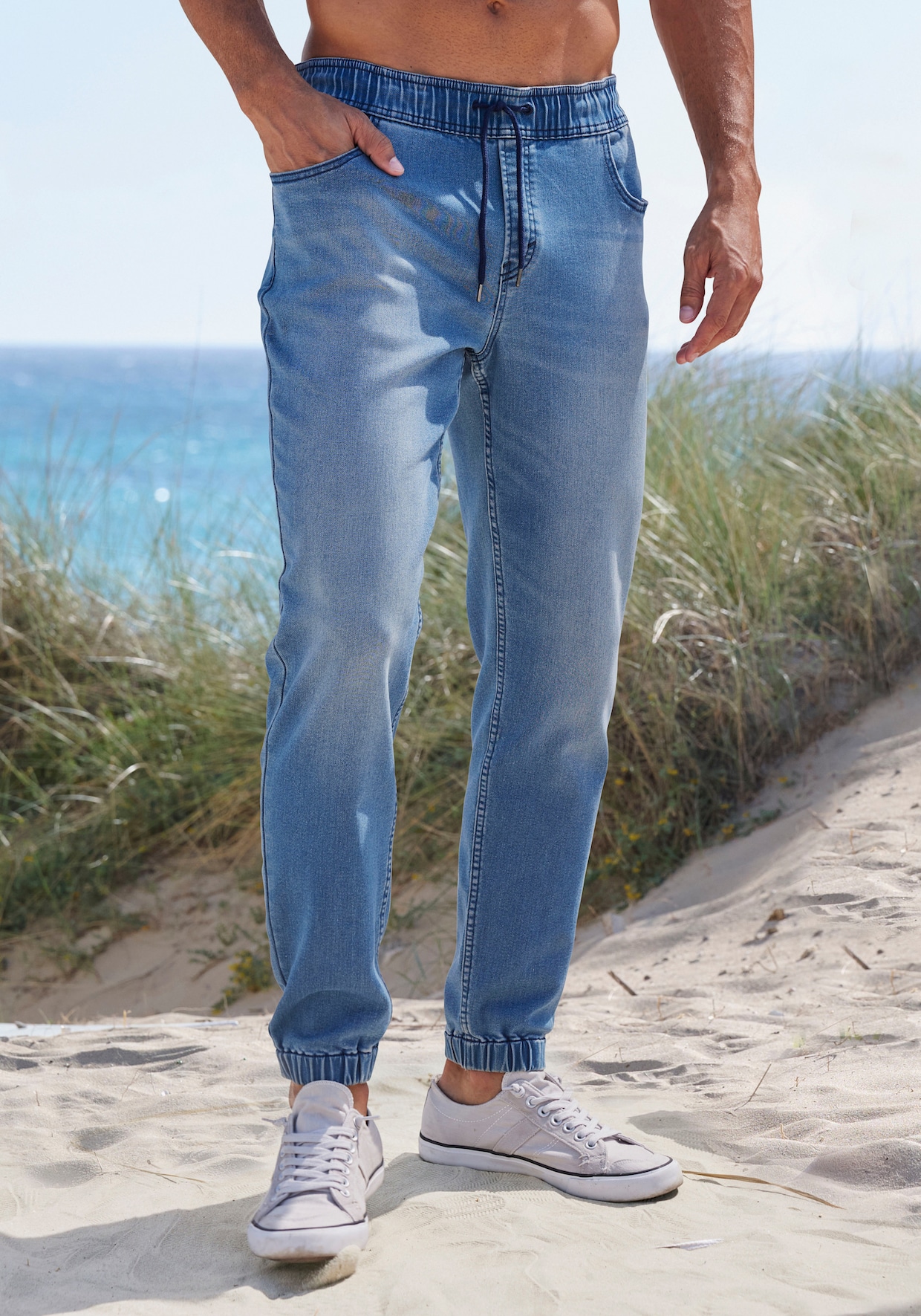 Joggingbroek - blue denim
