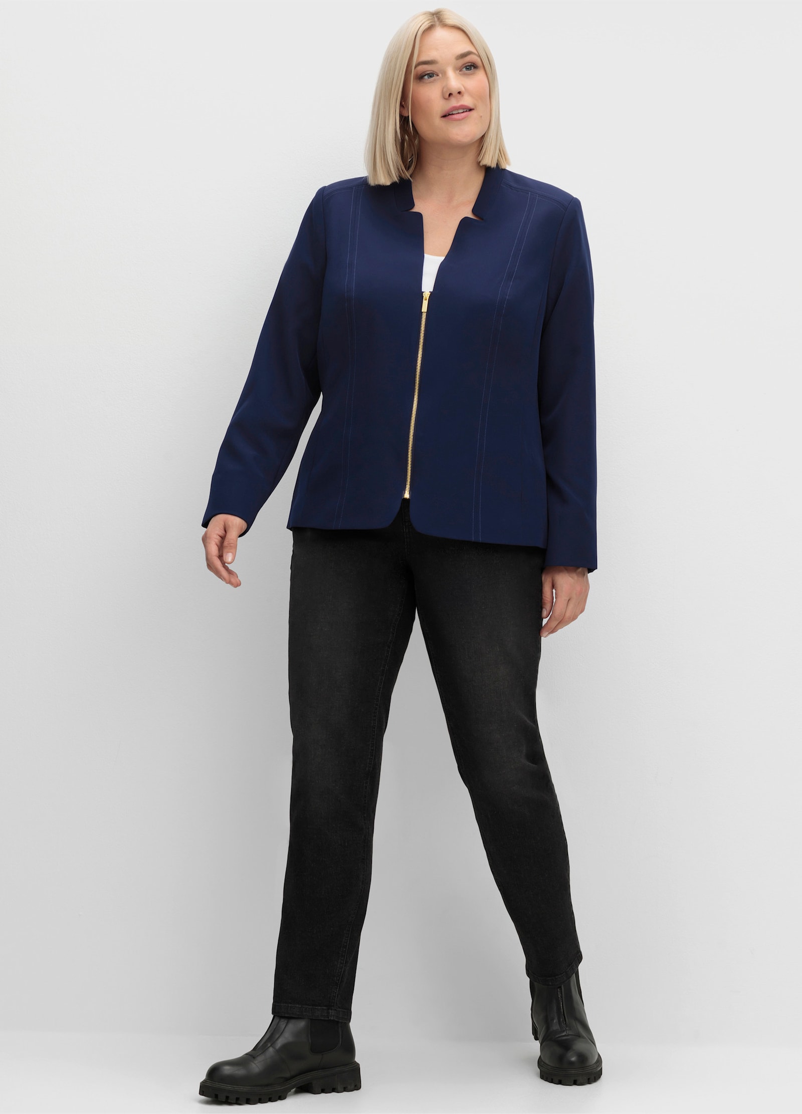 Jackenblazer in bügelfreier Qualität - marine