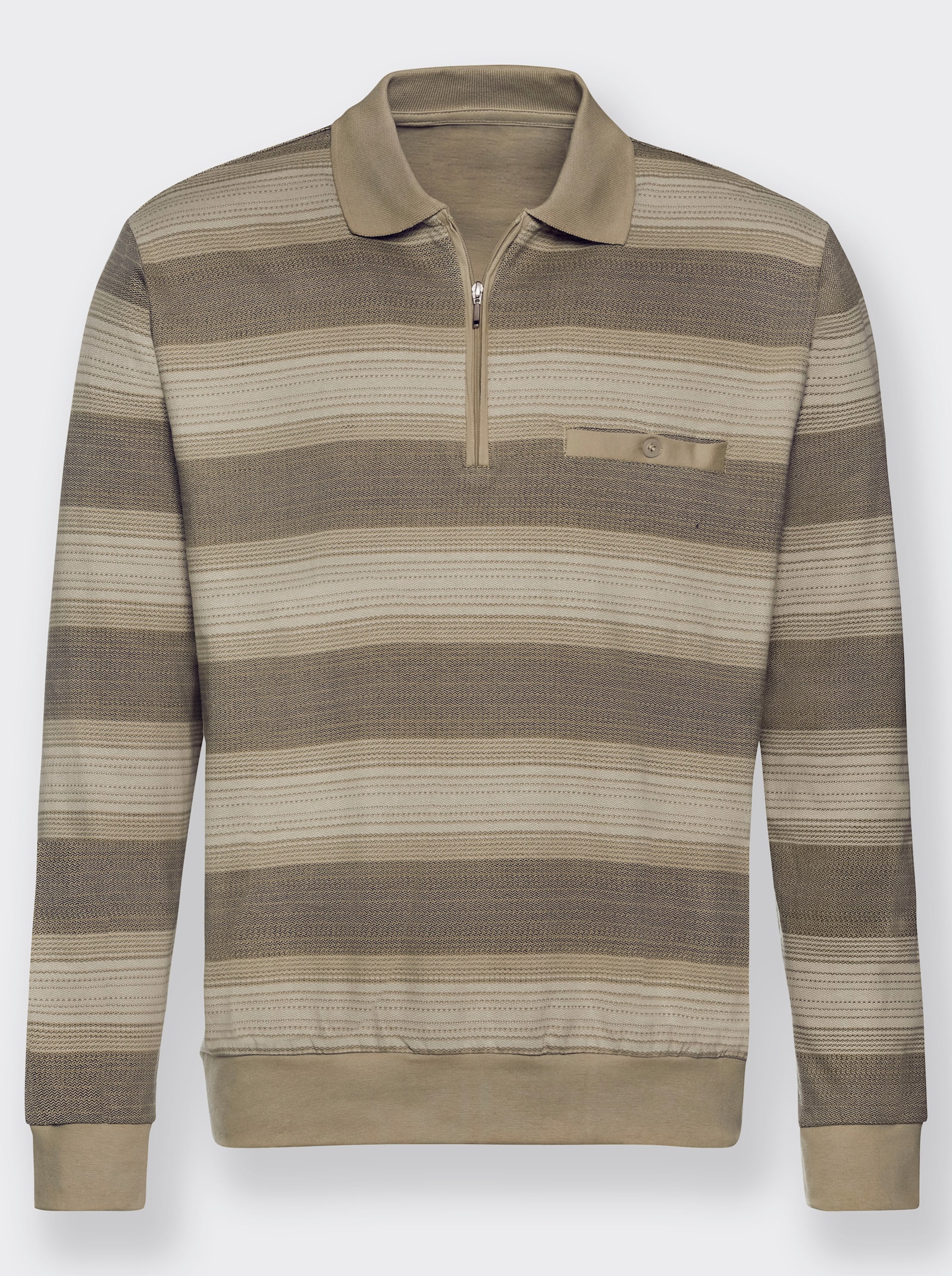 Marco Donati Langarm-Shirt - beige-gestreift