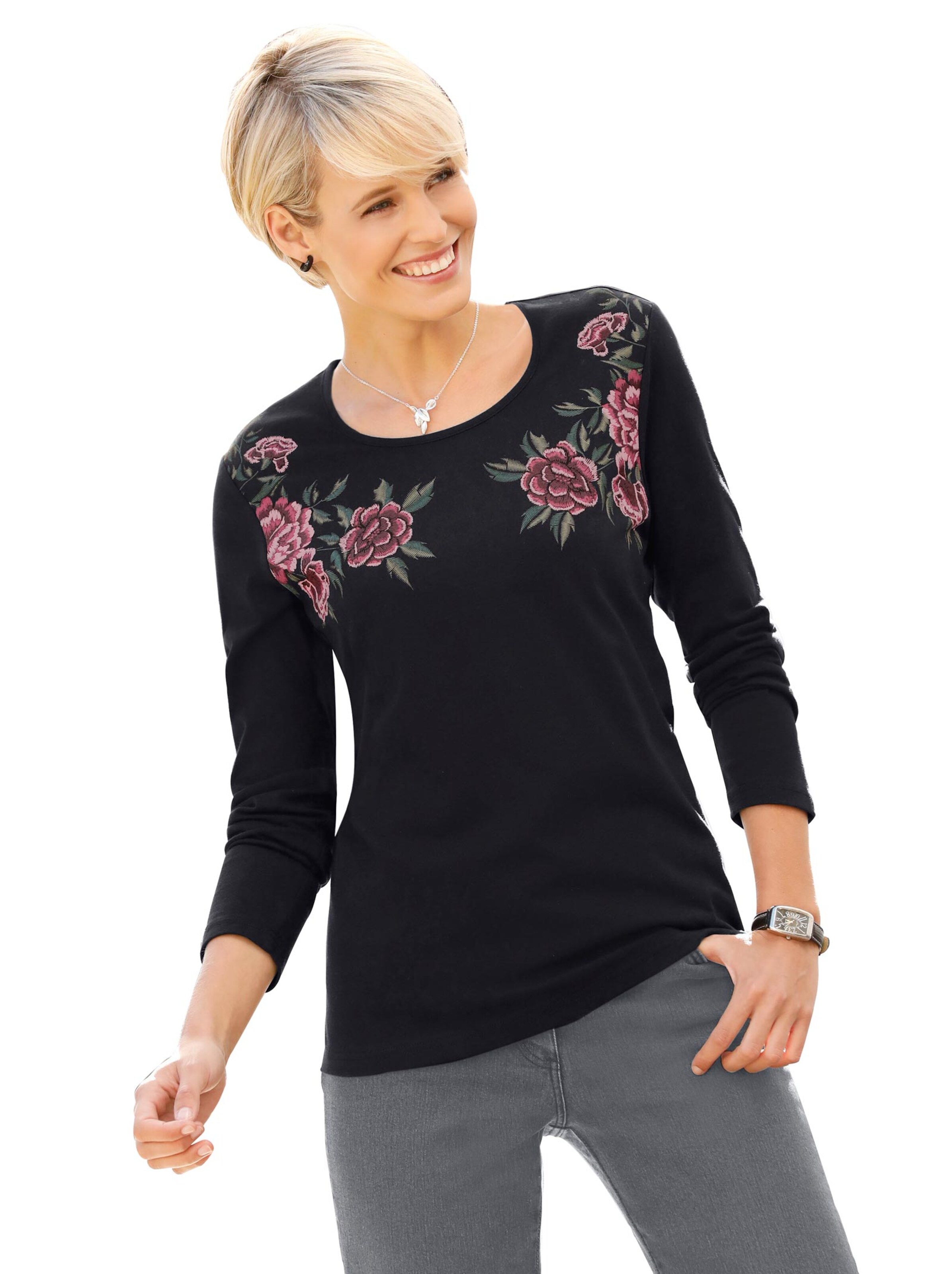 Shirt - schwarz-bedruckt