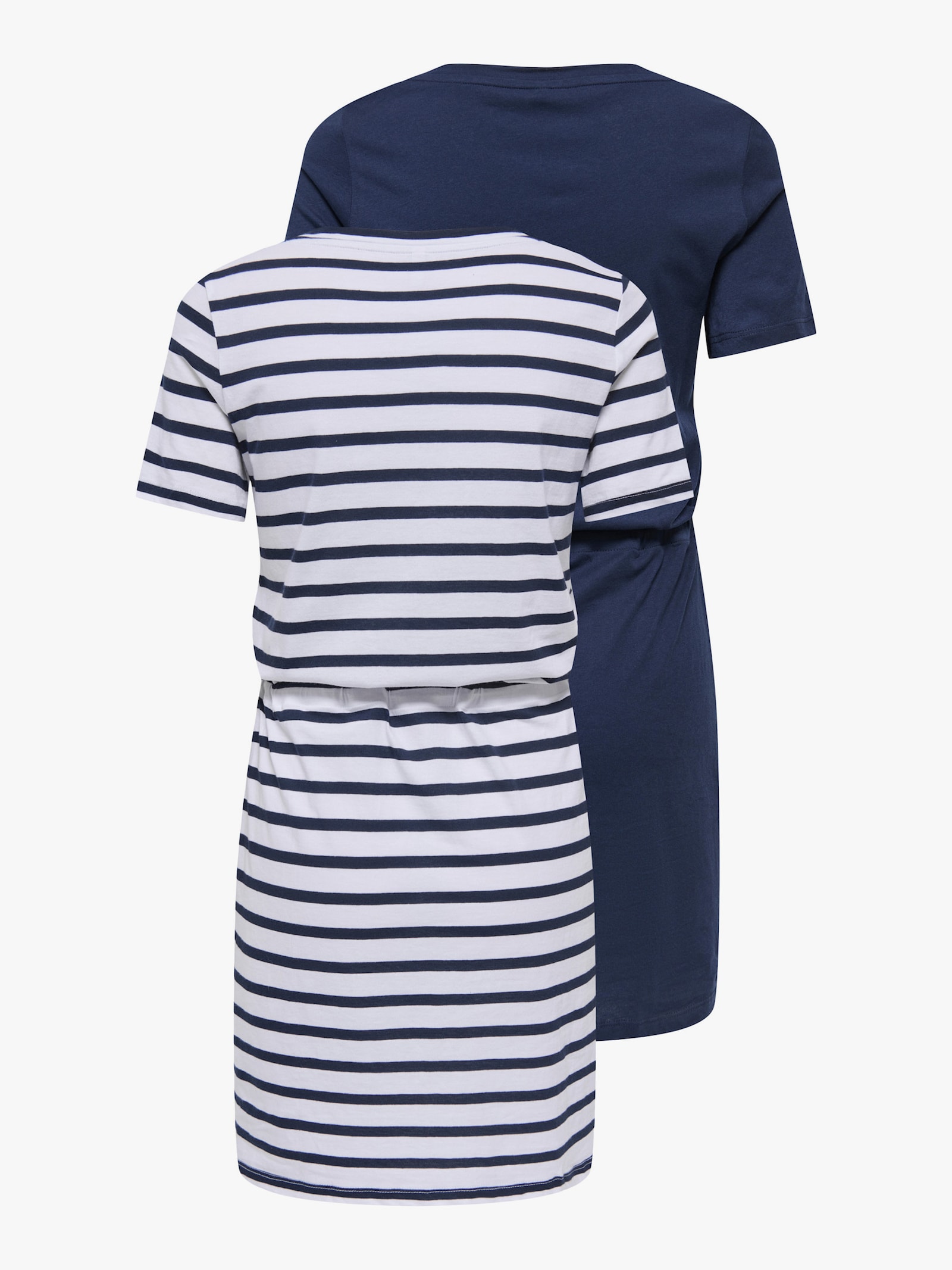 ONLY CARMAKOMA Jerseykleid - navy blazer pack:cloud dancer stripes (navy blazer)