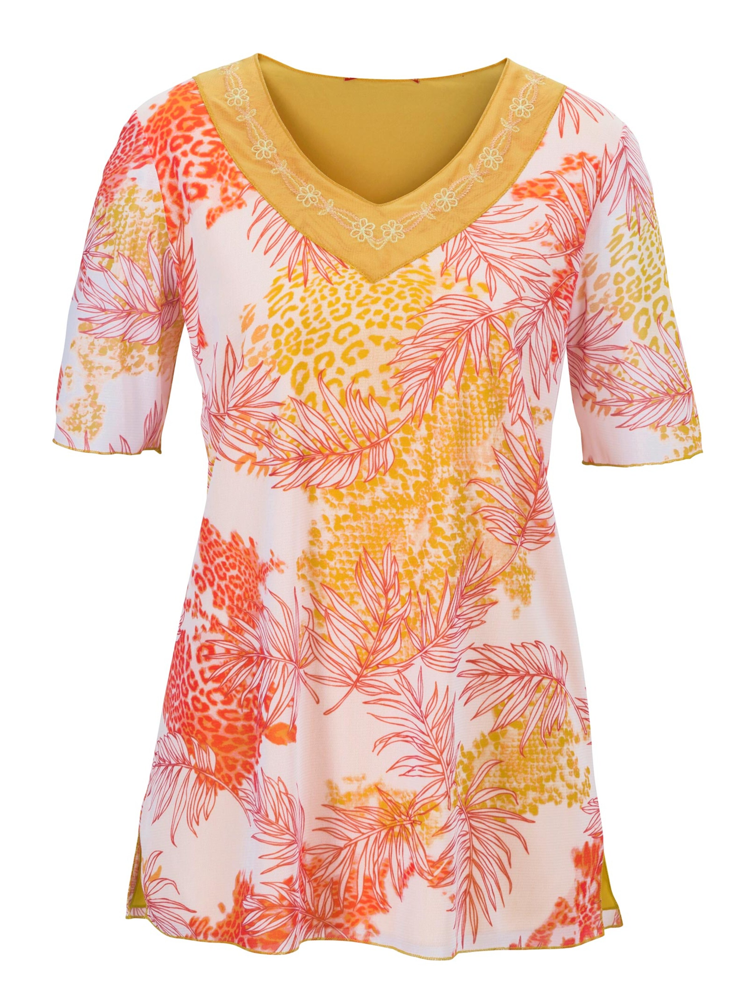 Shirttunika - orange-gemustert