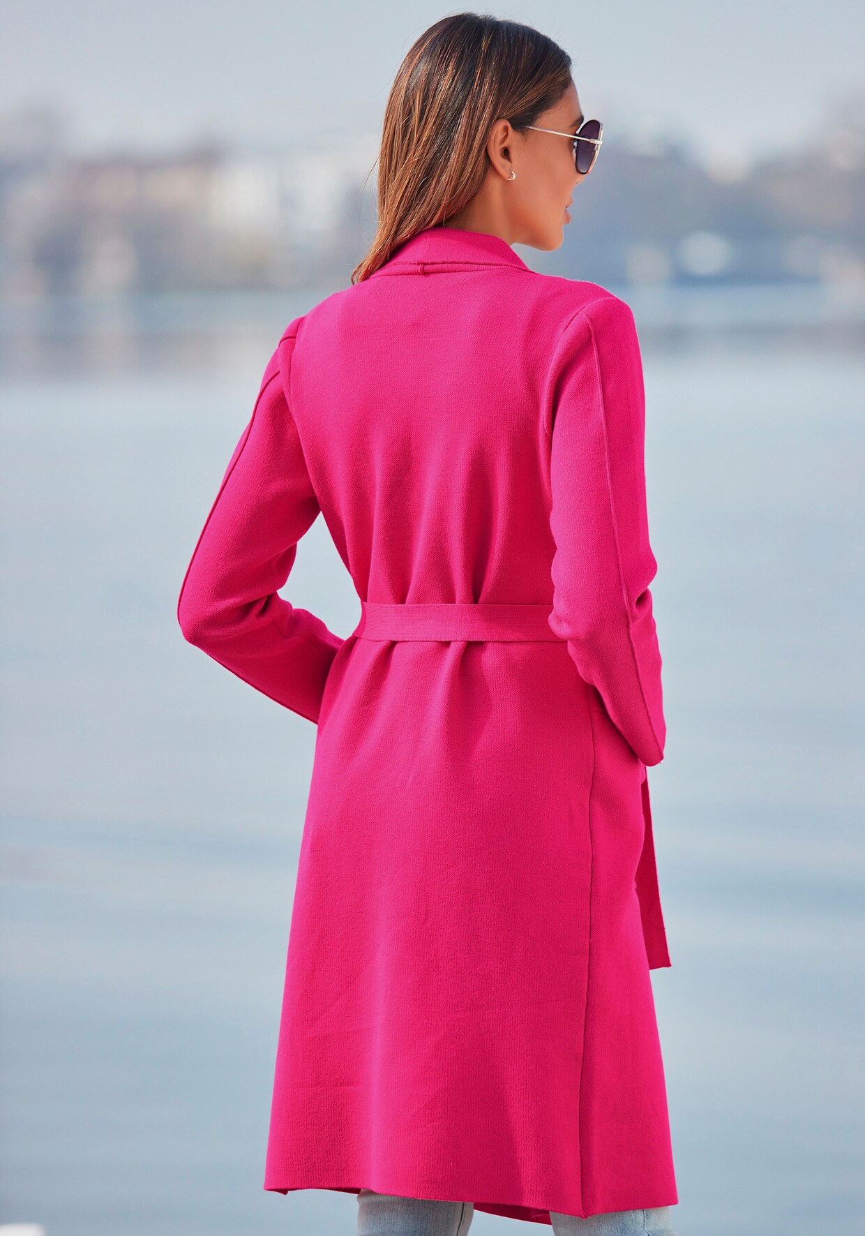LASCANA Strickmantel - fuchsia