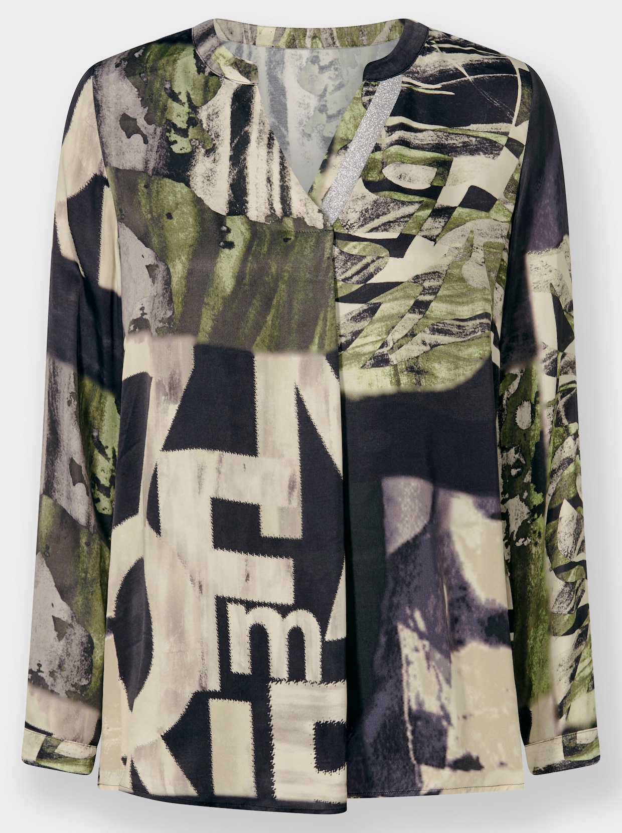 heine Blouse met print - zand/kaki gedessineerd