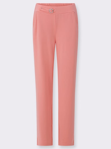 Schlupfhose mit Zierschnalle - flamingo