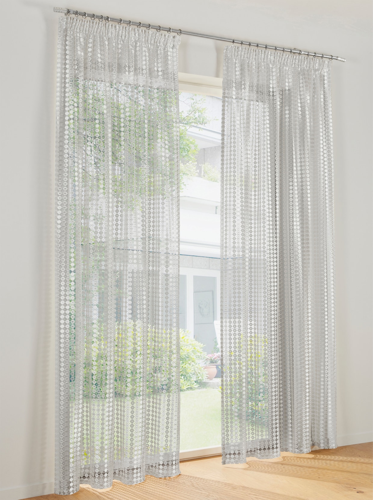 heine home Decoratieve vitrage - Zilverkleur