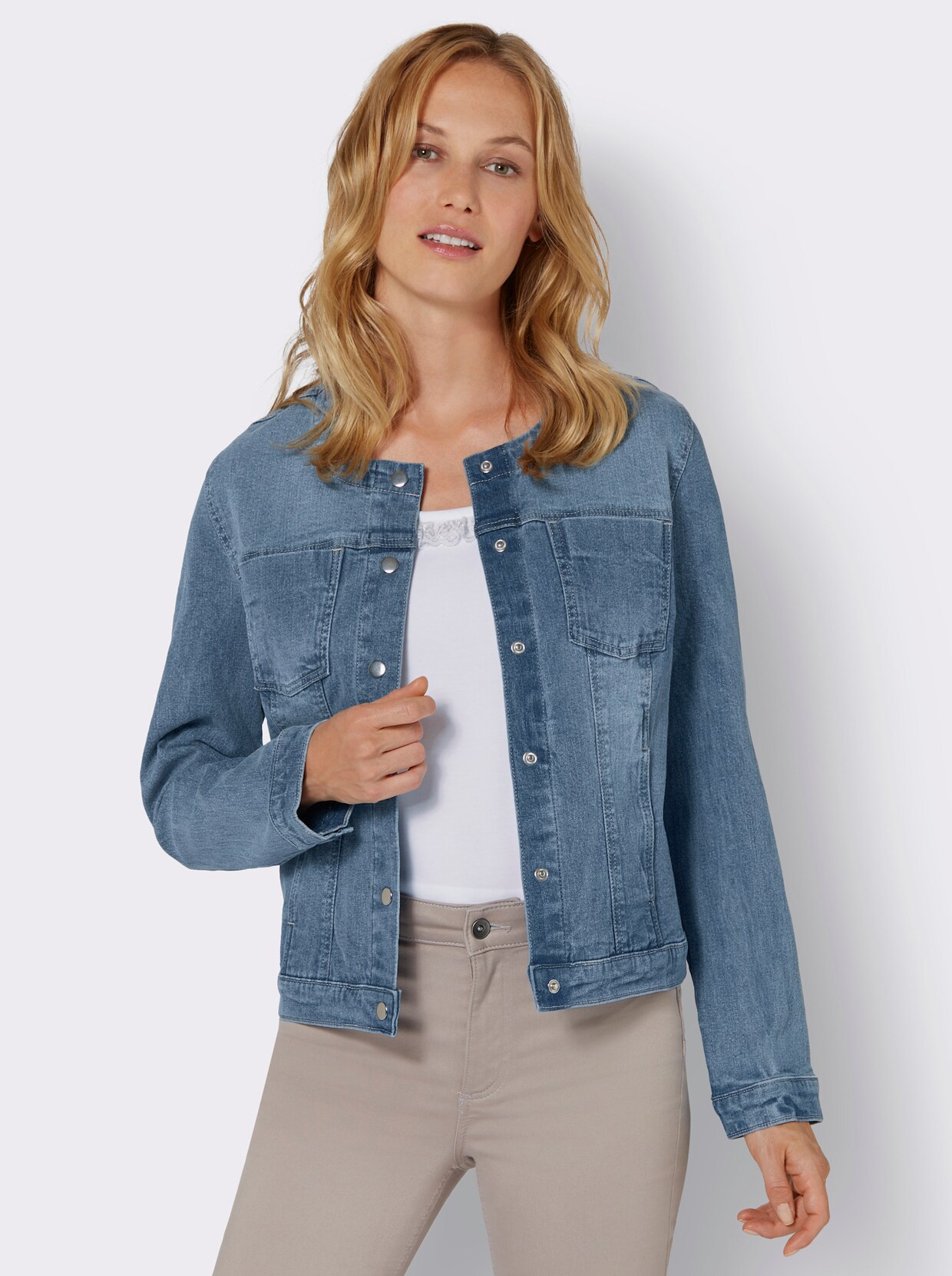 Jeansblazer - blue-bleached