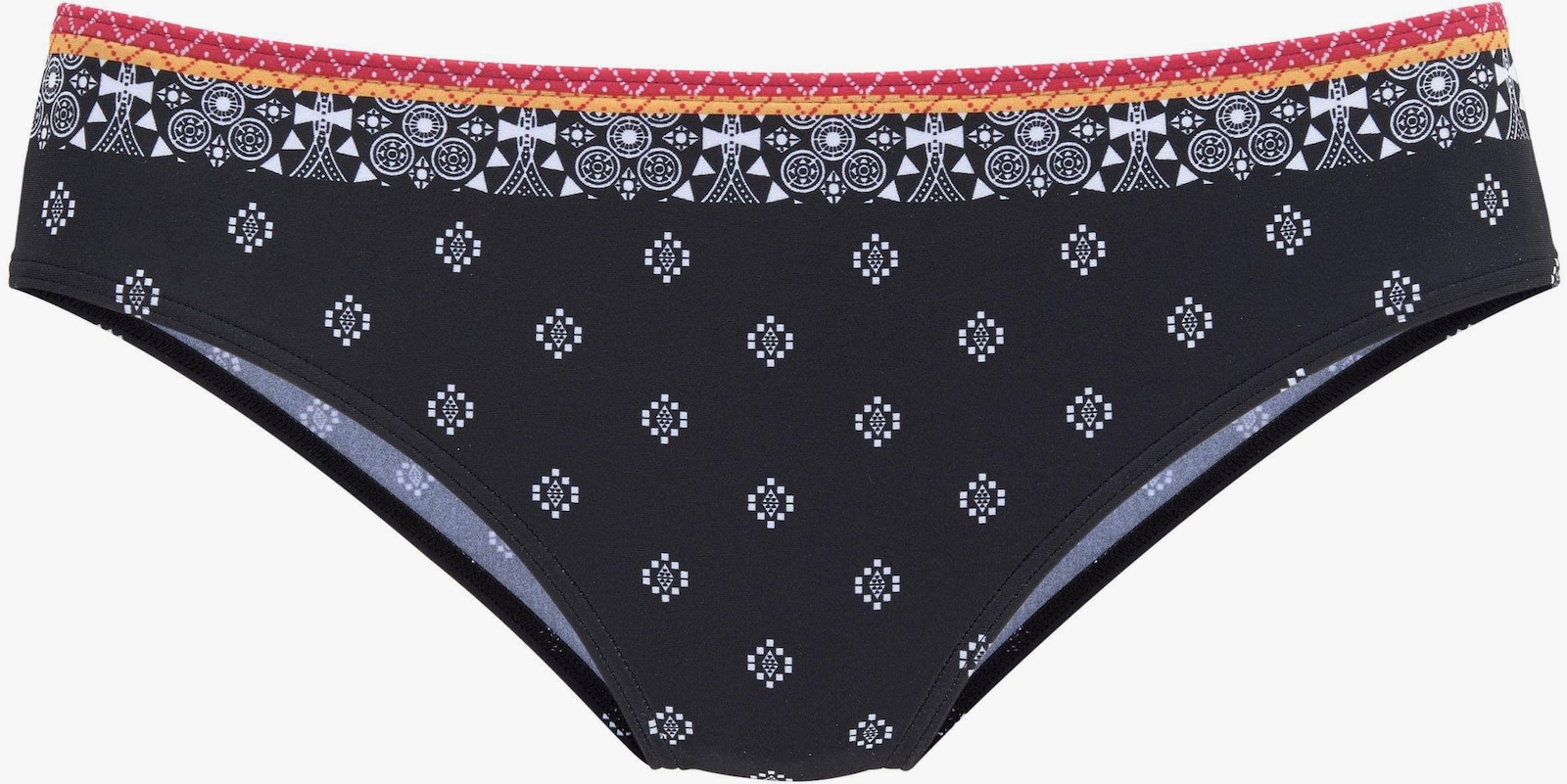 LASCANA Bikini-Hose - schwarz-bedruckt