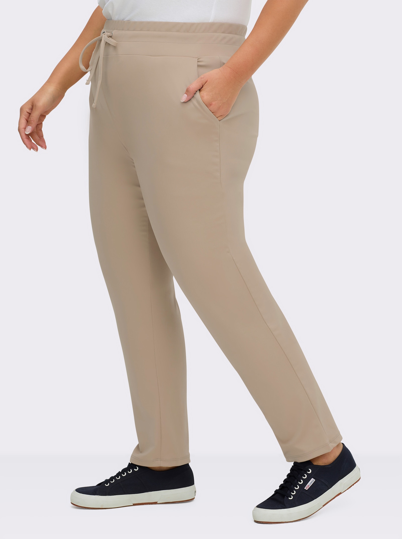 Schlupfhose in Stretch-Qualität - beige