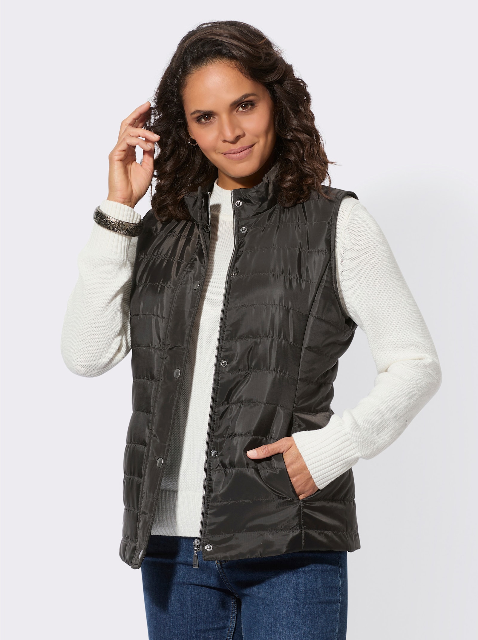 Weste aus recyceltem Polyester - graphit