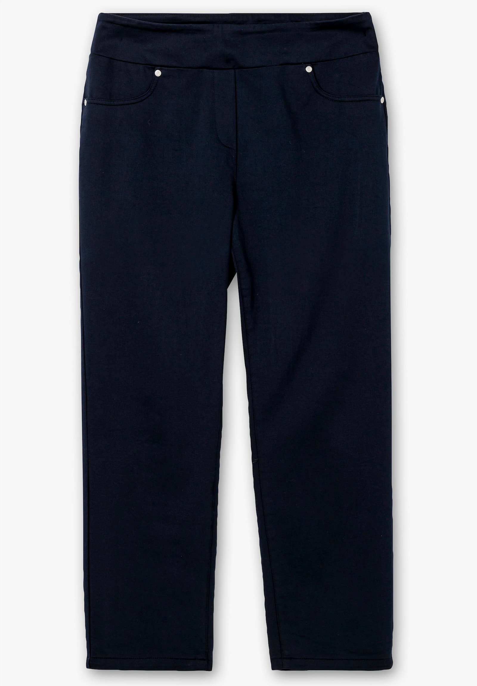 sheego 7/8-Hose mit Schlupfbund, schmale Form - nachtblau