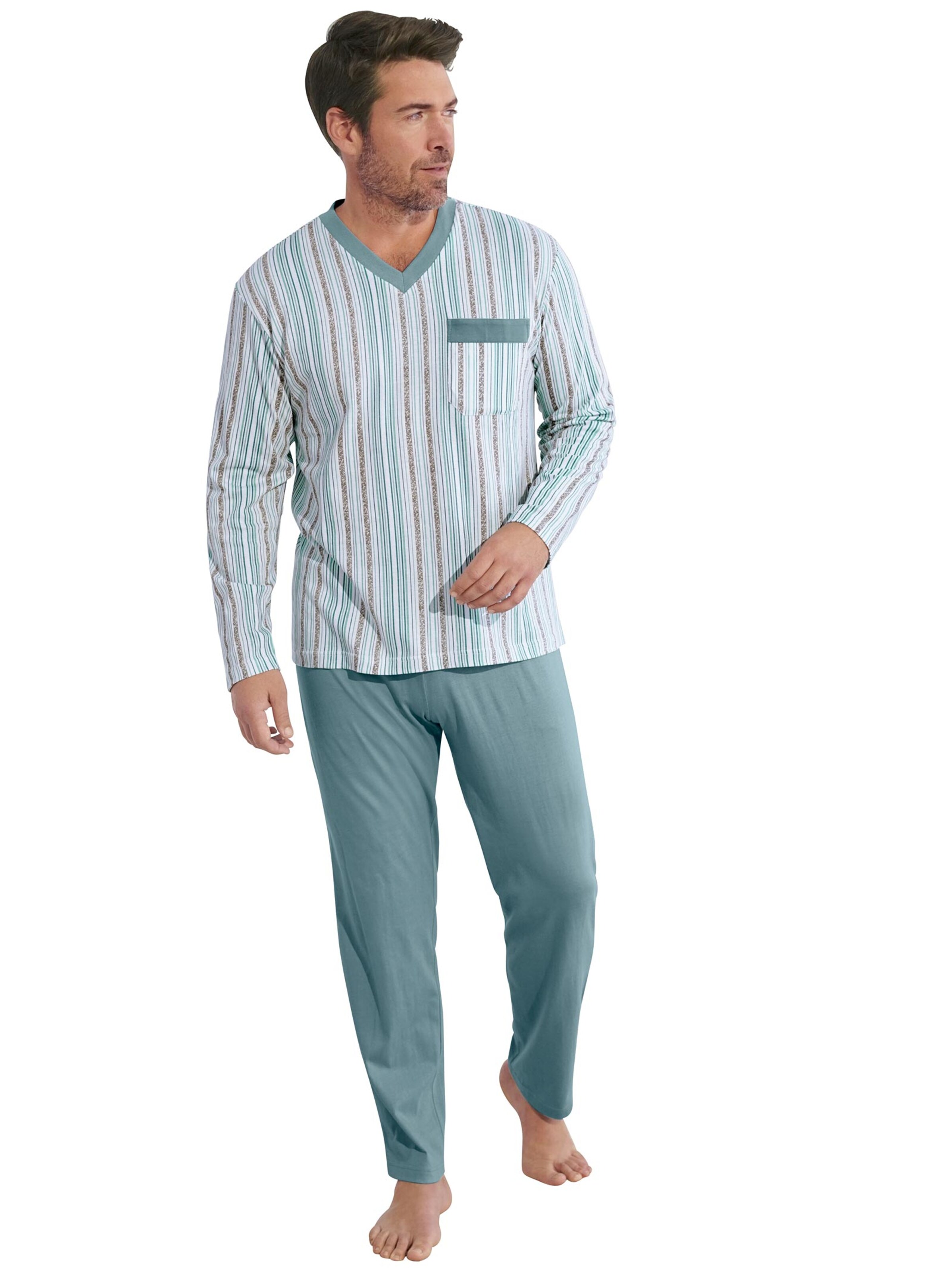 KINGsCLUB Schlafanzüge - jade + jade-gestreift