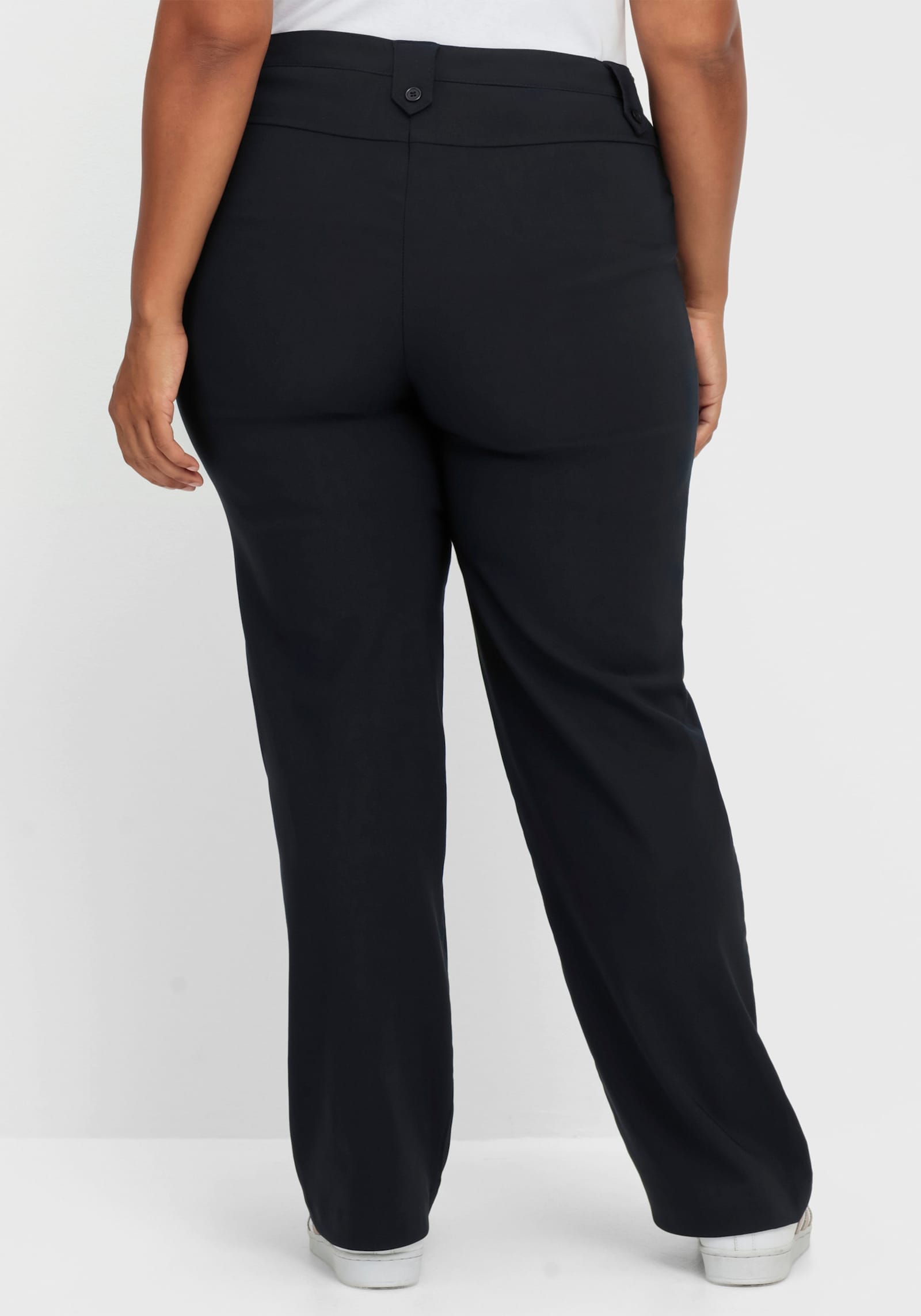 Hose in weiter Form, bügelfreie Koffer-Qualität - marine