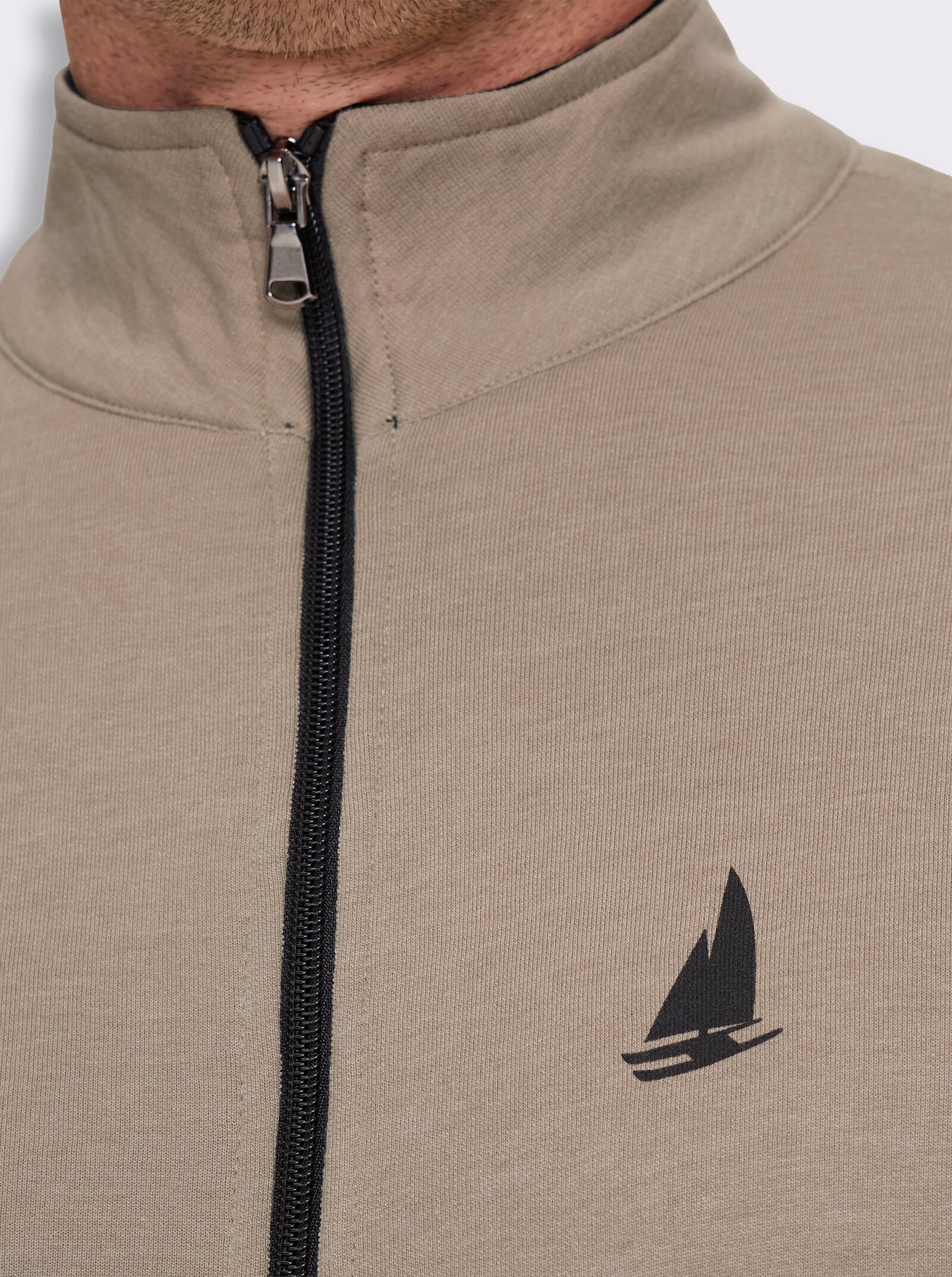 Catamaran Sports Sweatjacke mit seitlichen Taschen - sesam-schwarz