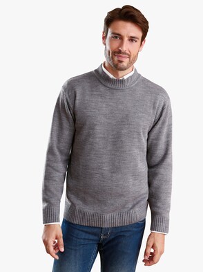Pullover - grau-meliert