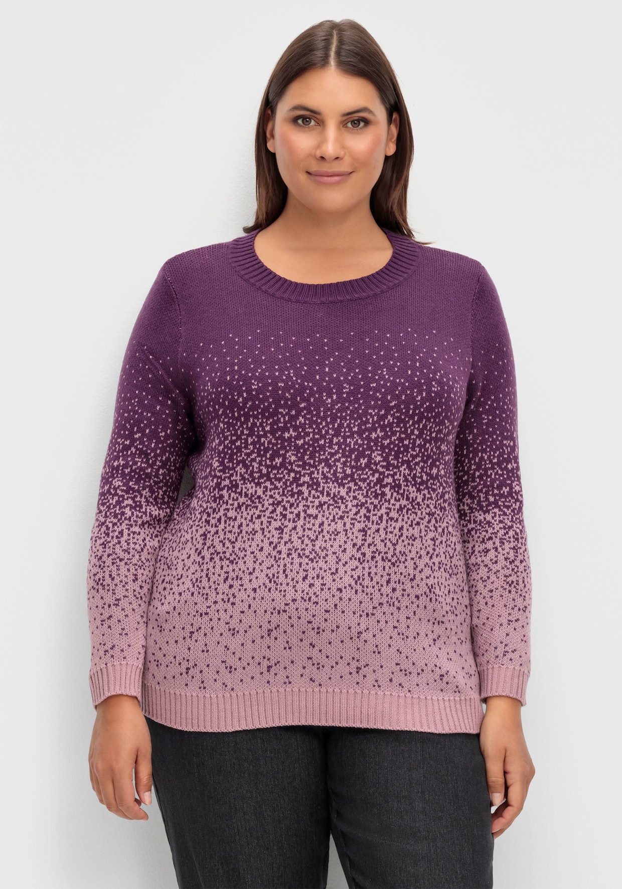 Jacquardpullover - traube-gemustert