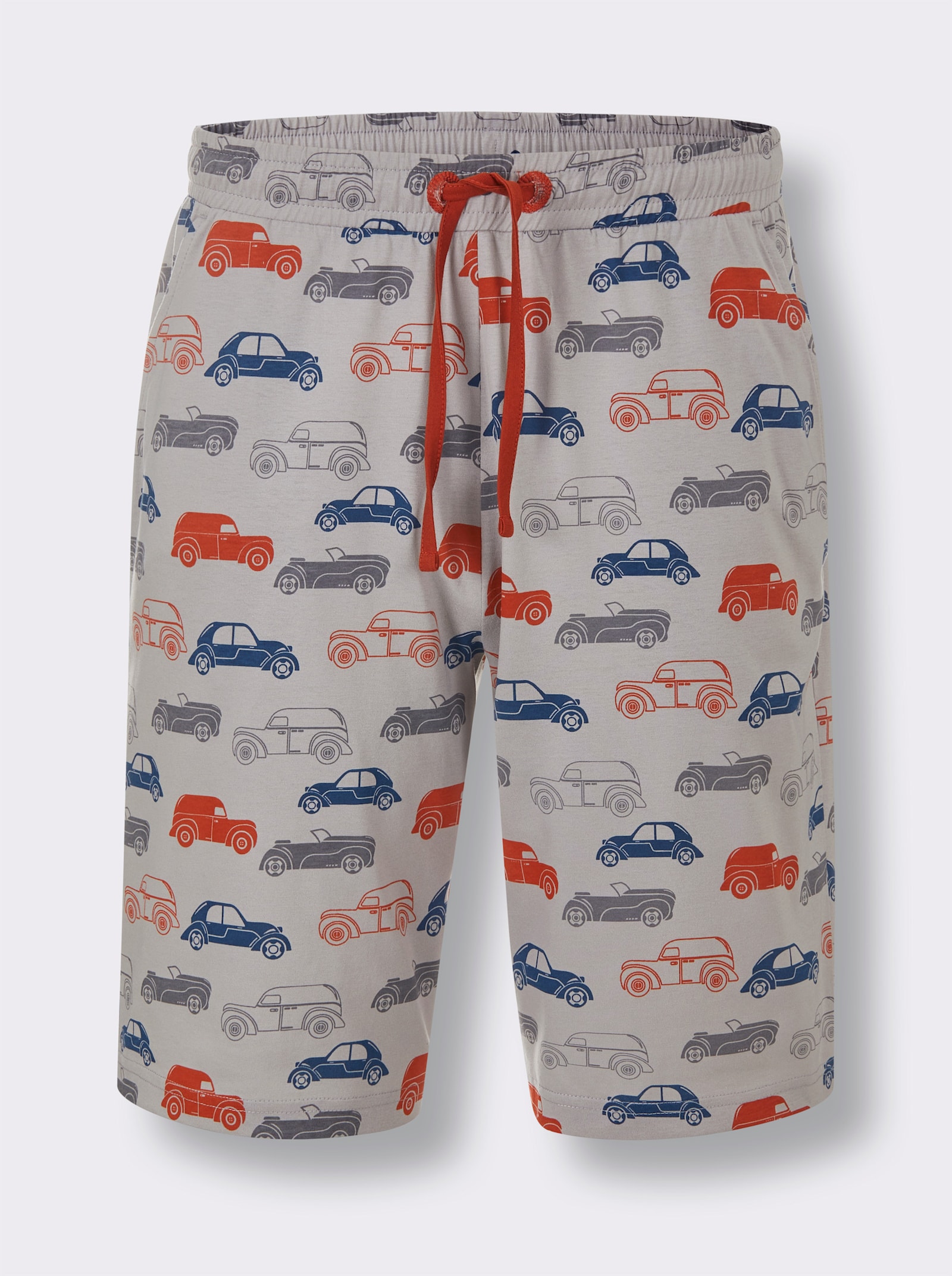 wäschepur men Shorty - rostrot-steingrau-bedruckt